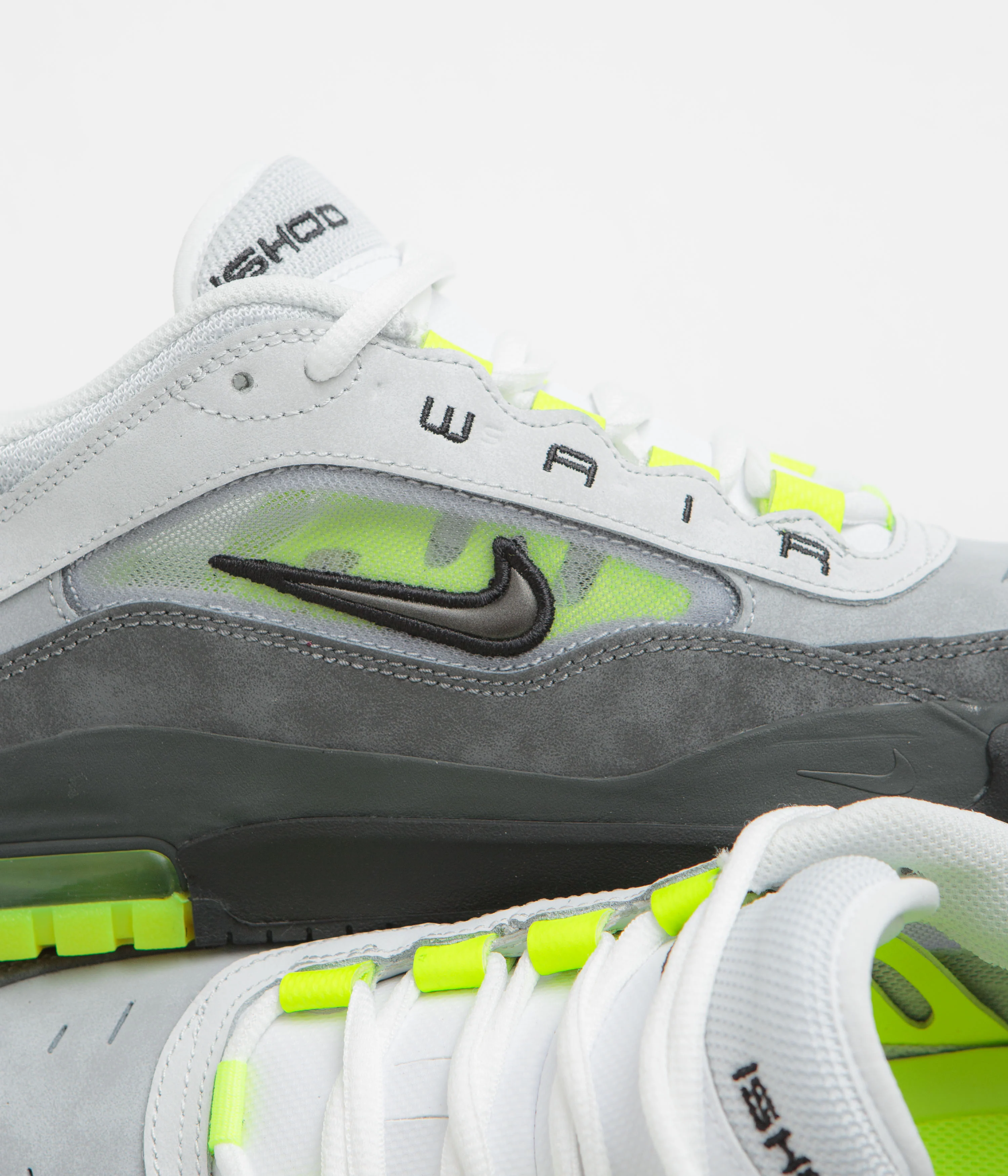 Nike SB Air Max Ishod Shoes - Black / Neon Yellow - Anthracite - Light Graphite - Image 3