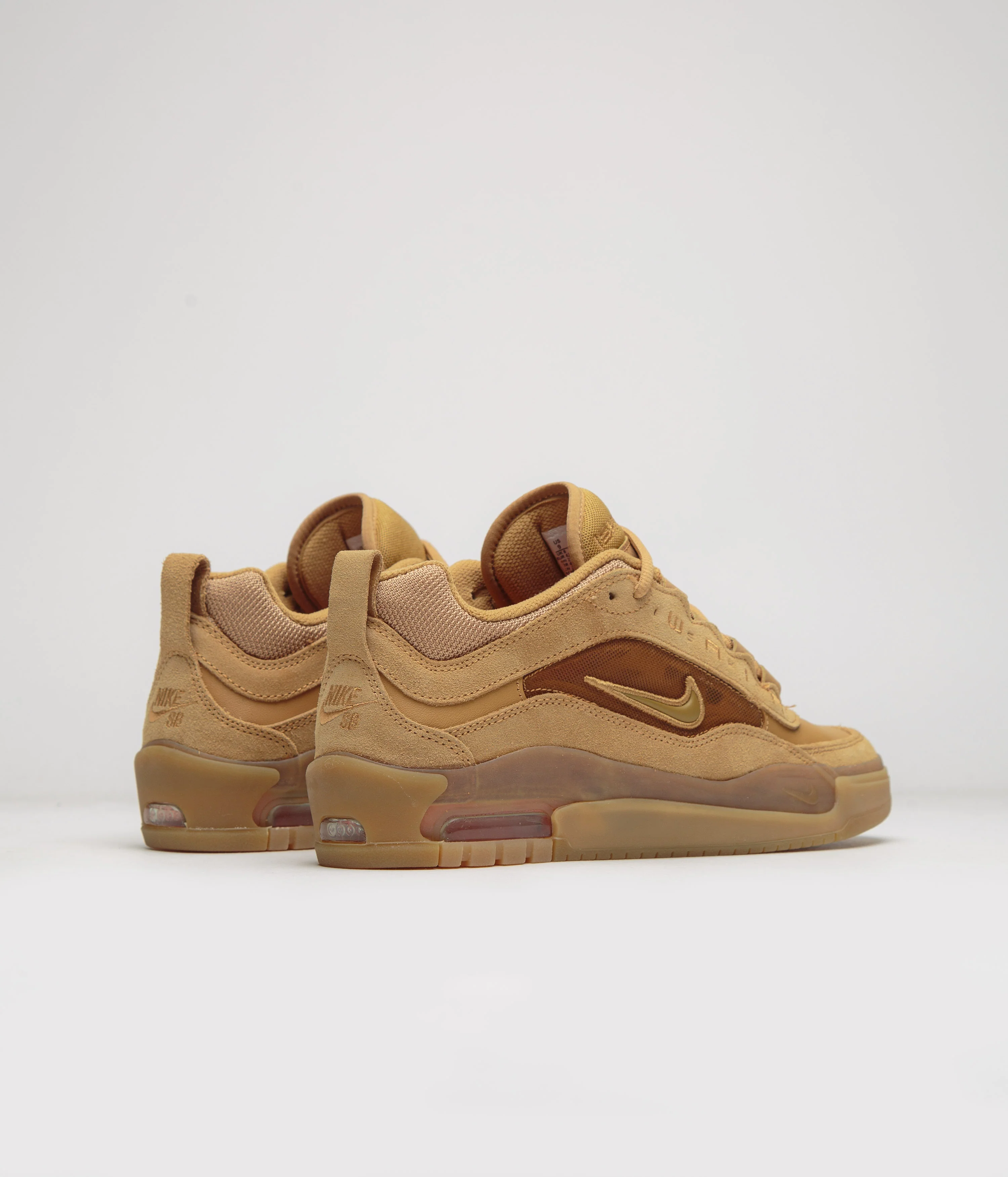 Nike SB Air Max Ishod Shoes - Flax / Wheat - Flax - Safety Orange - Image 4