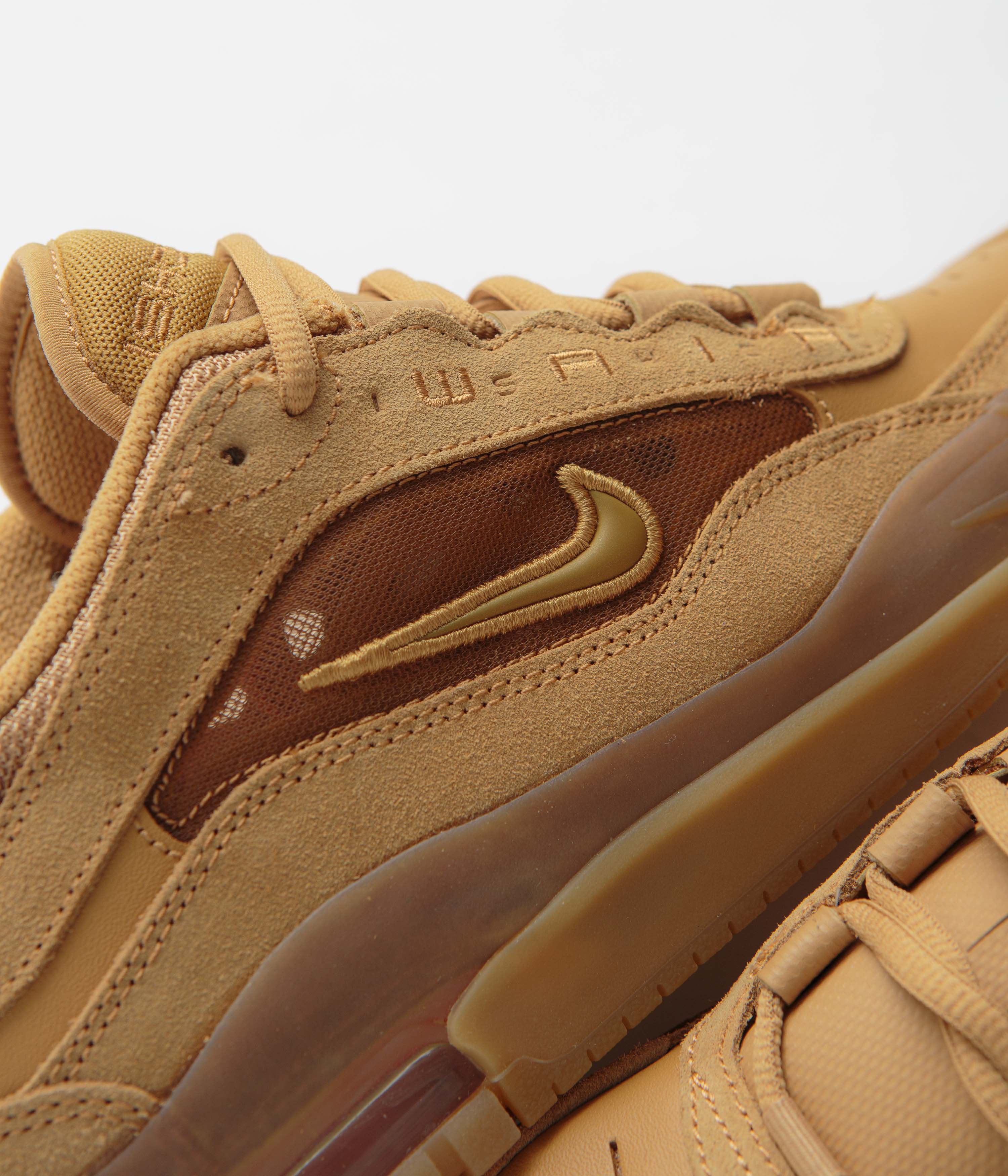 Nike SB Air Max Ishod Shoes - Flax / Wheat - Flax - Safety Orange - Image 8