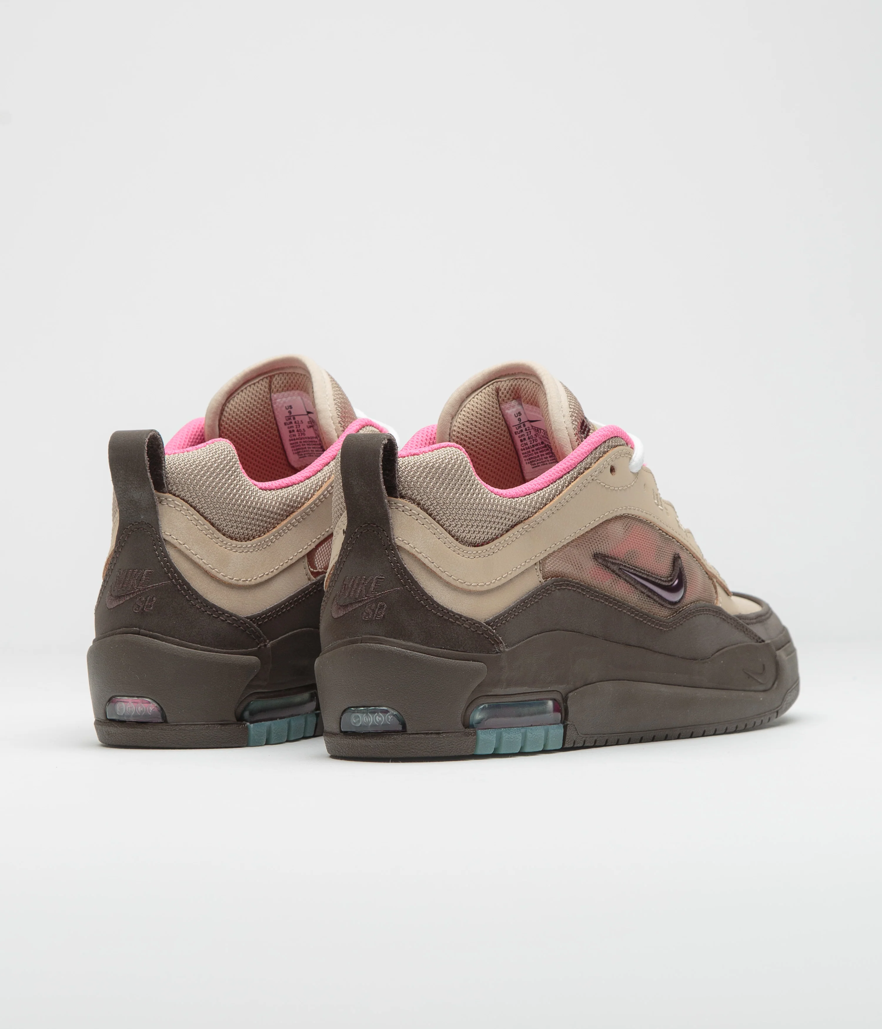 Nike SB Air Max Ishod Shoes - Hemp / Baroque Brown - Pinksicle - Image 4
