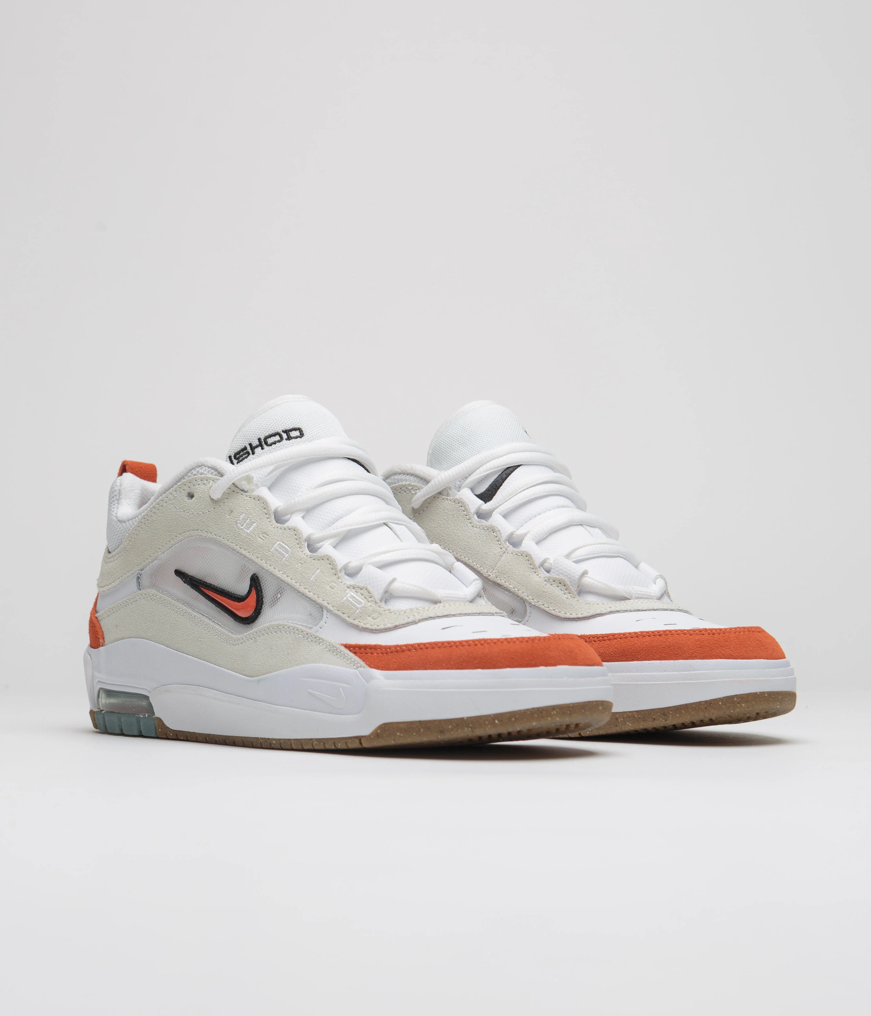 Nike SB Air Max Ishod Shoes - White / Orange - Summit White - Black - Image 3