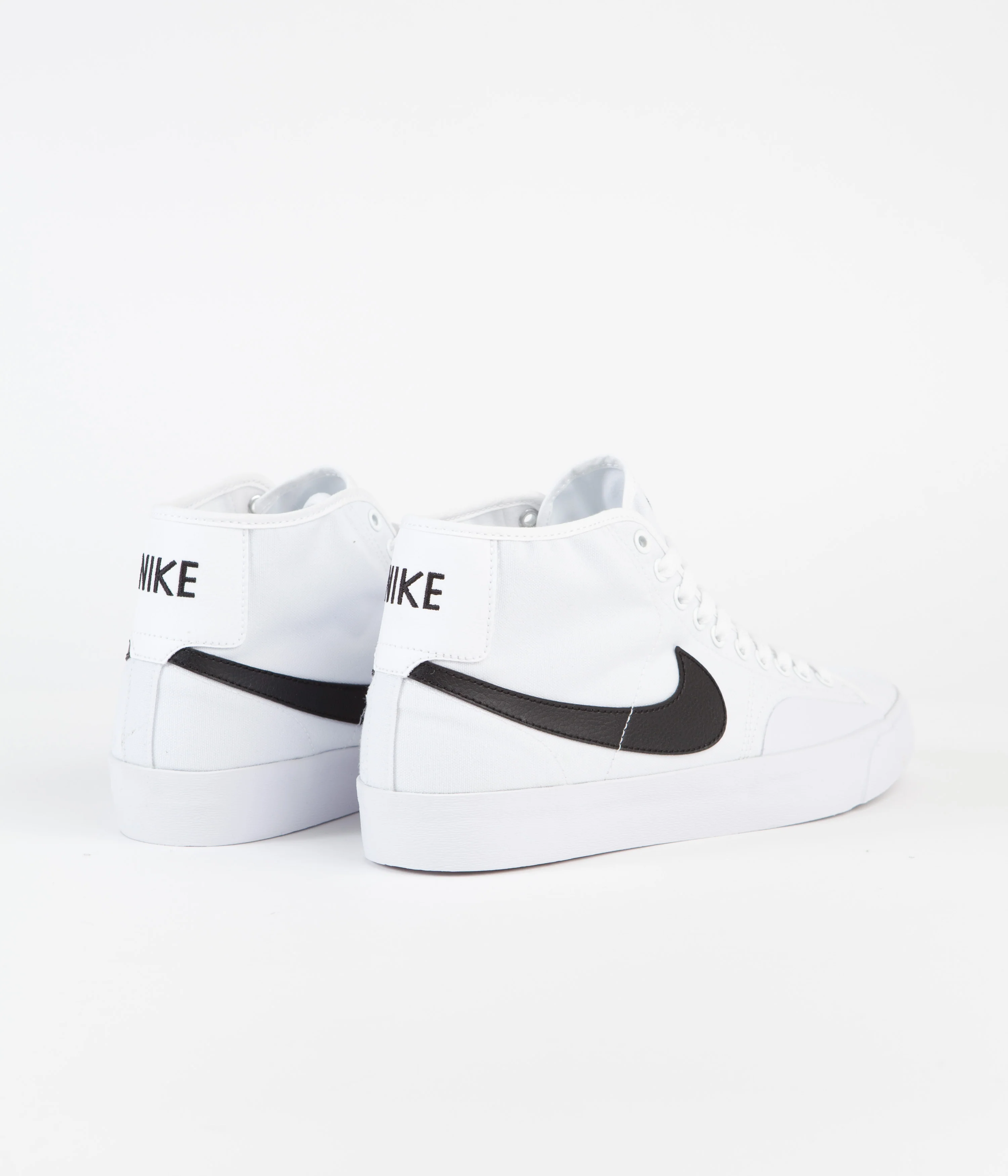 Nike SB Blazer Court Mid Shoes - White / Black - White - Image 4