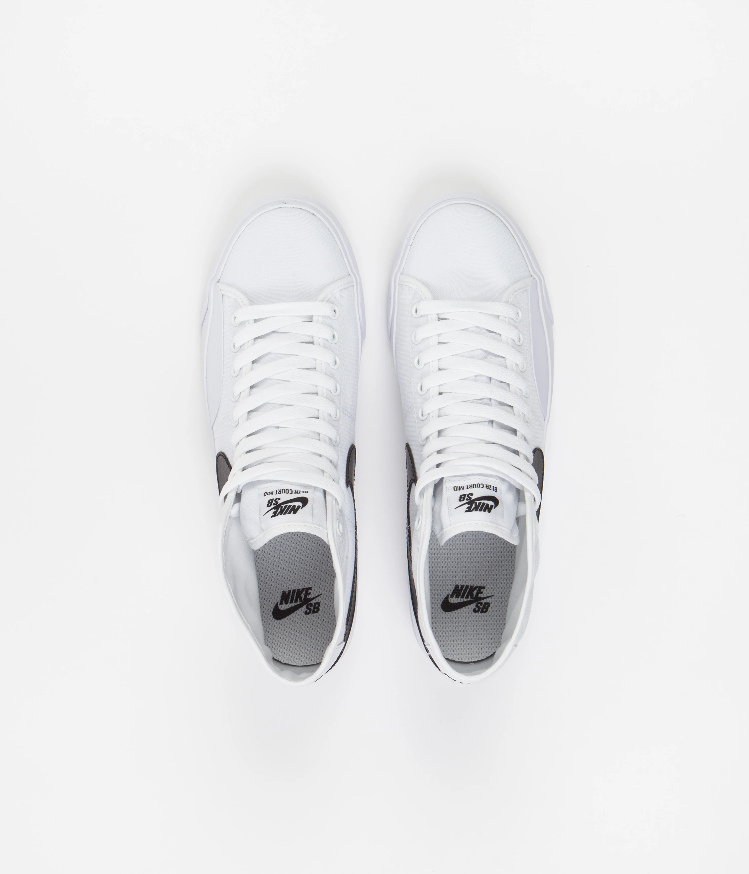 Nike SB Blazer Court Mid Shoes - White / Black - White - Image 7