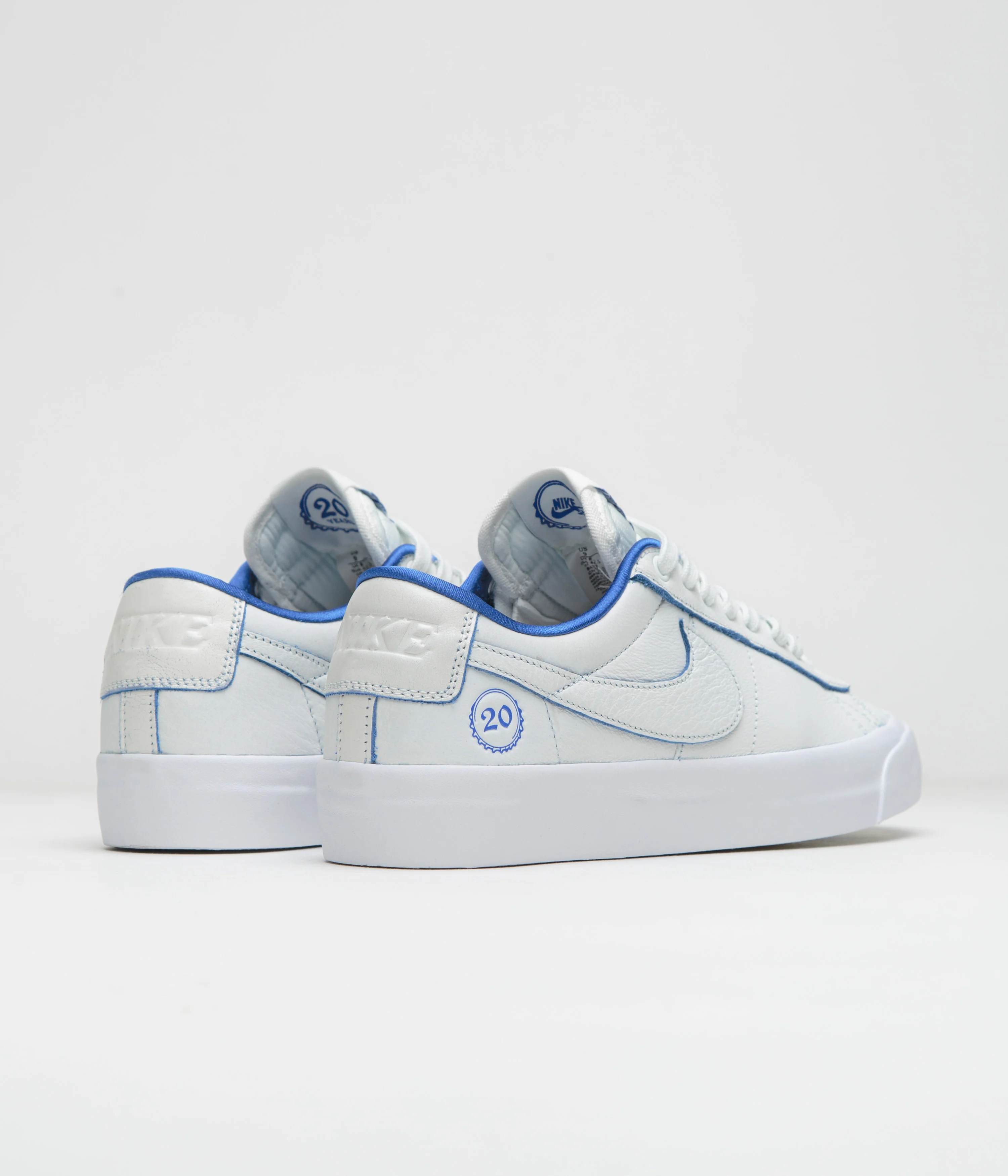 Nike SB Blazer Low Pro GT Premium Shoes - Summit White / Game Royal - Summit White - Image 4