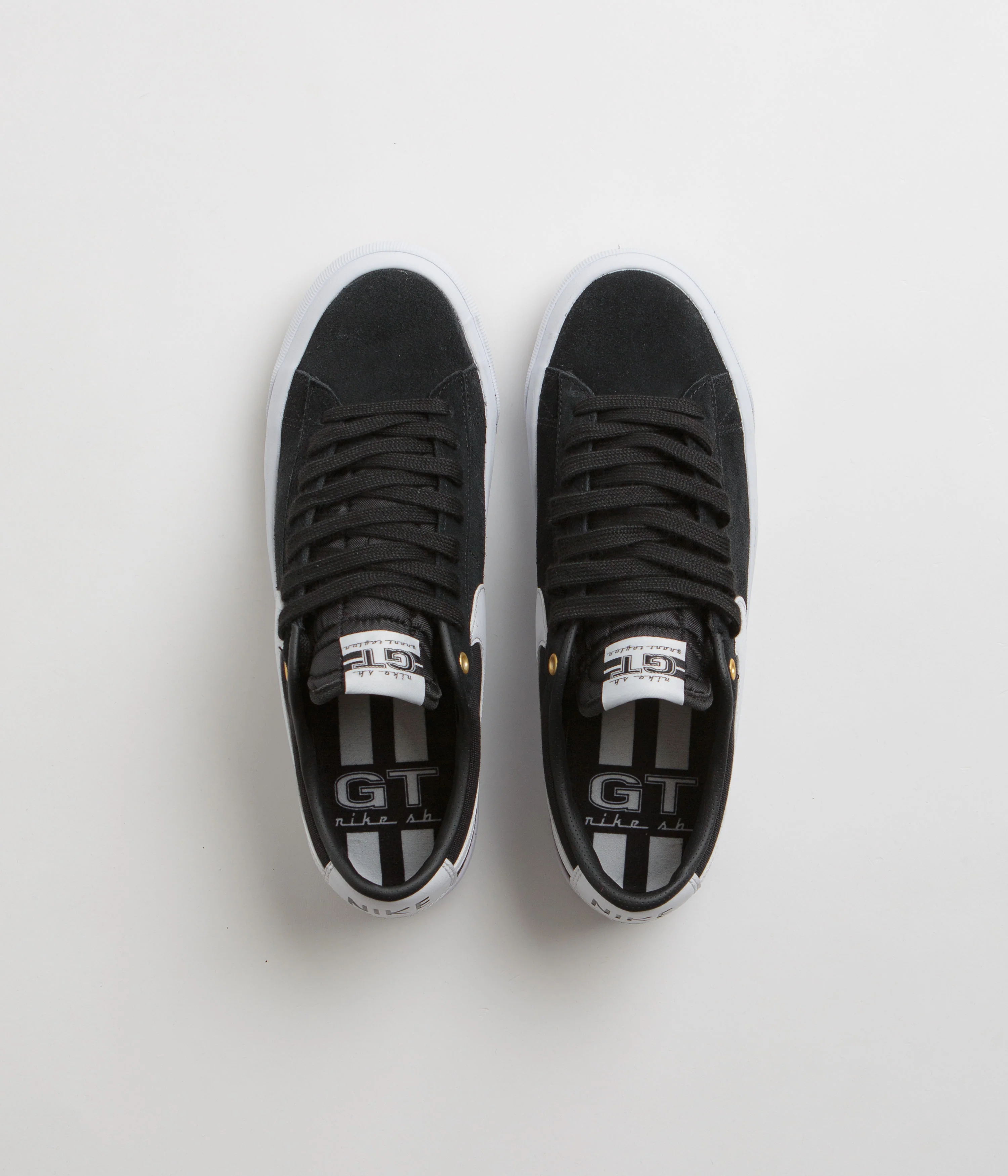 Nike SB Blazer Low Pro GT Shoes - Black / White - Black - Gum Light Brown - Image 7
