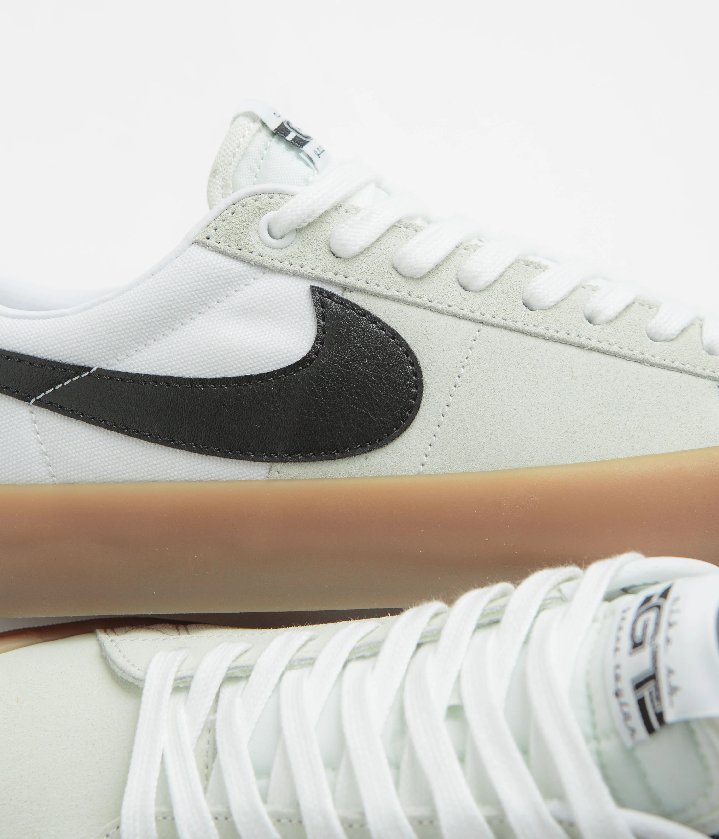 Nike SB Blazer Low Pro GT Shoes - White / Black - White - White - Image 3