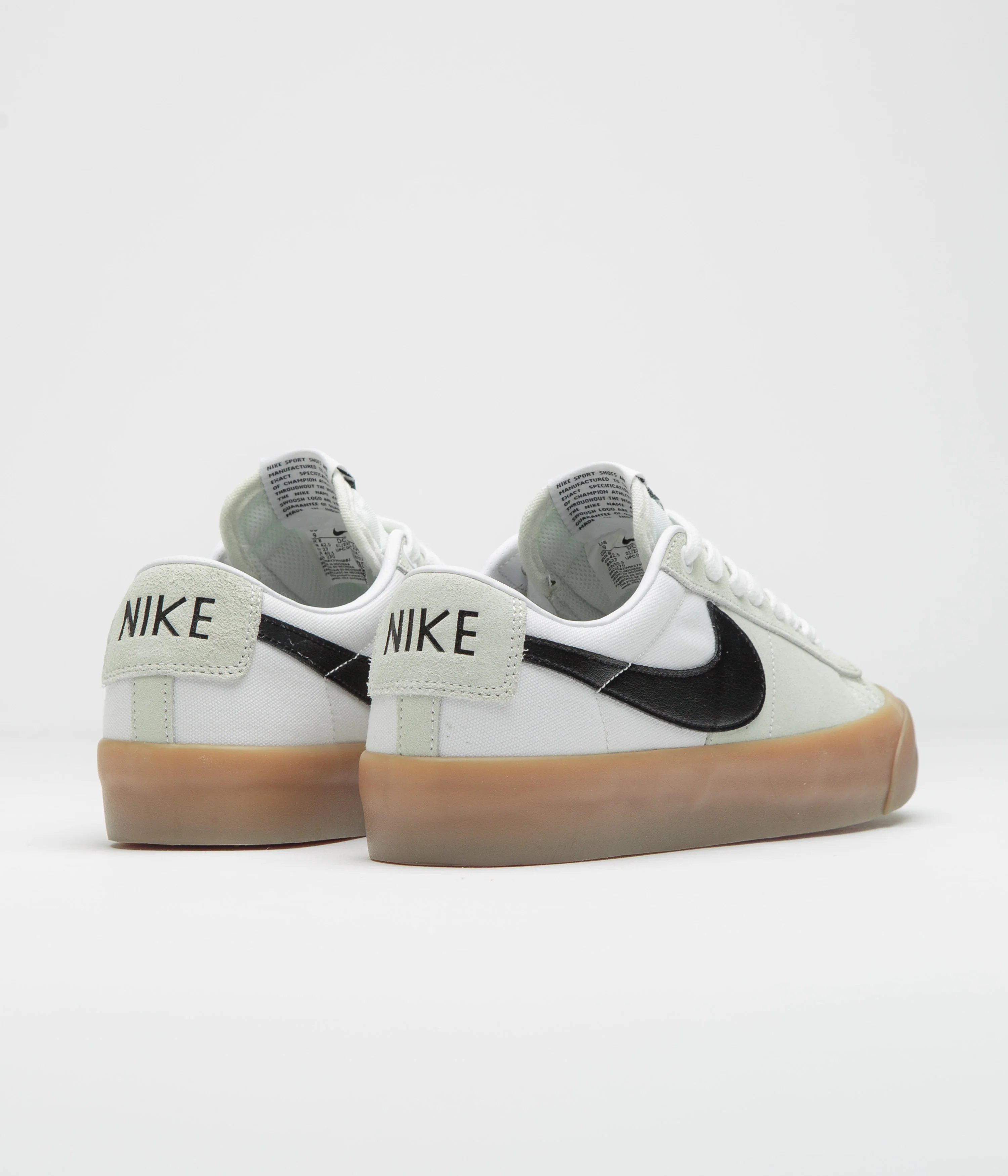 Nike SB Blazer Low Pro GT Shoes - White / Black - White - White - Image 4