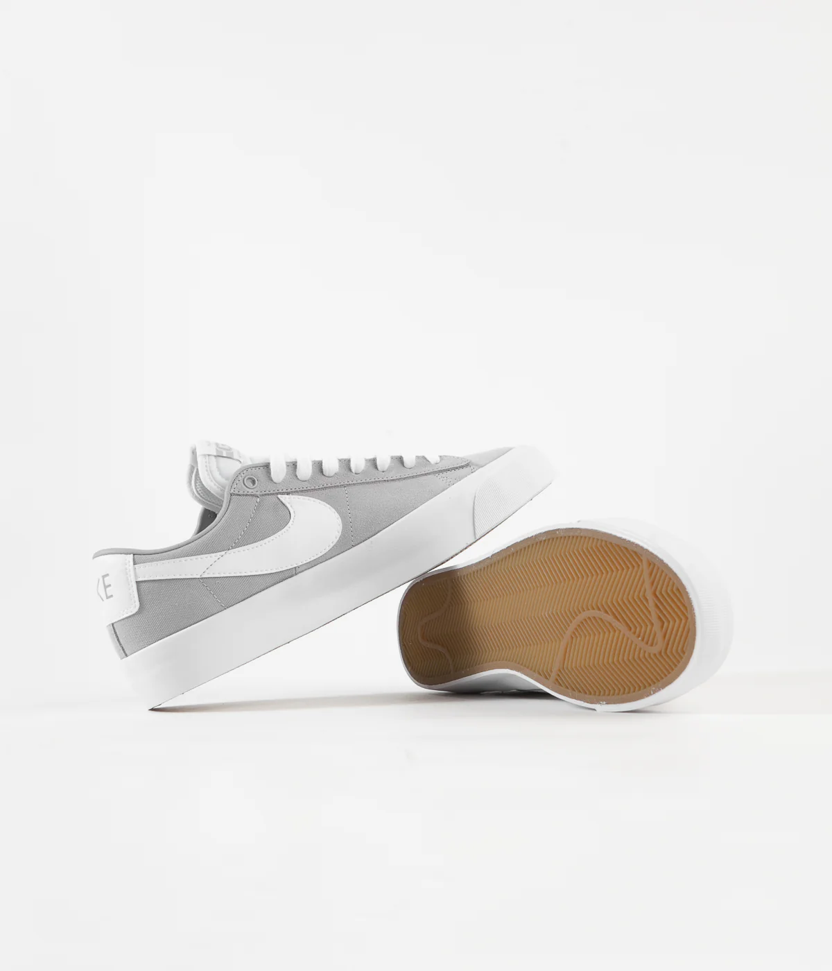 Nike SB Blazer Low Pro GT Shoes - Wolf Grey / White - Wolf Grey - White - Image 6