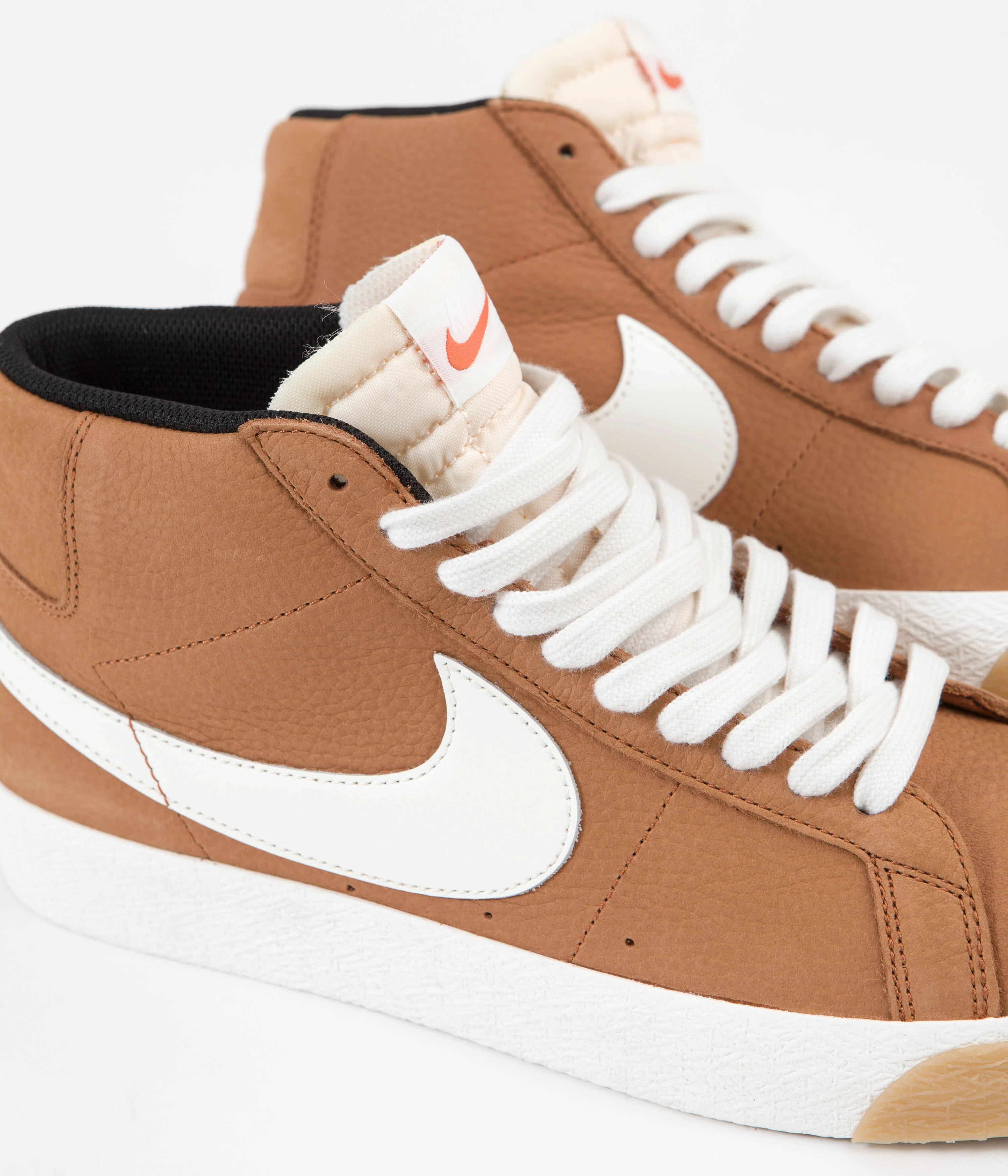 Nike SB Blazer Mid Orange Label Shoes - Dark Russet / Sail - Dark Russet - Black - Image 3