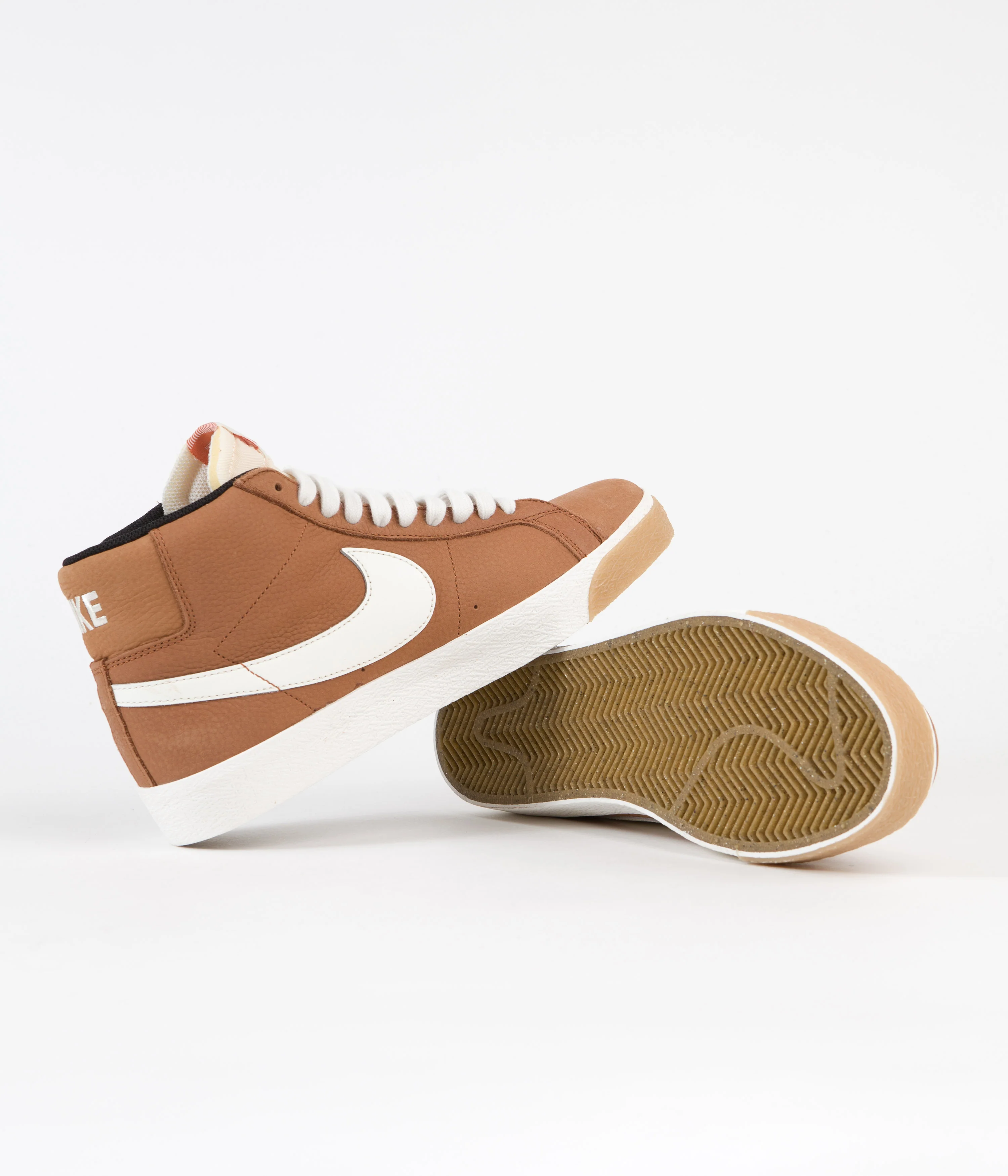 Nike SB Blazer Mid Orange Label Shoes - Dark Russet / Sail - Dark Russet - Black - Image 5