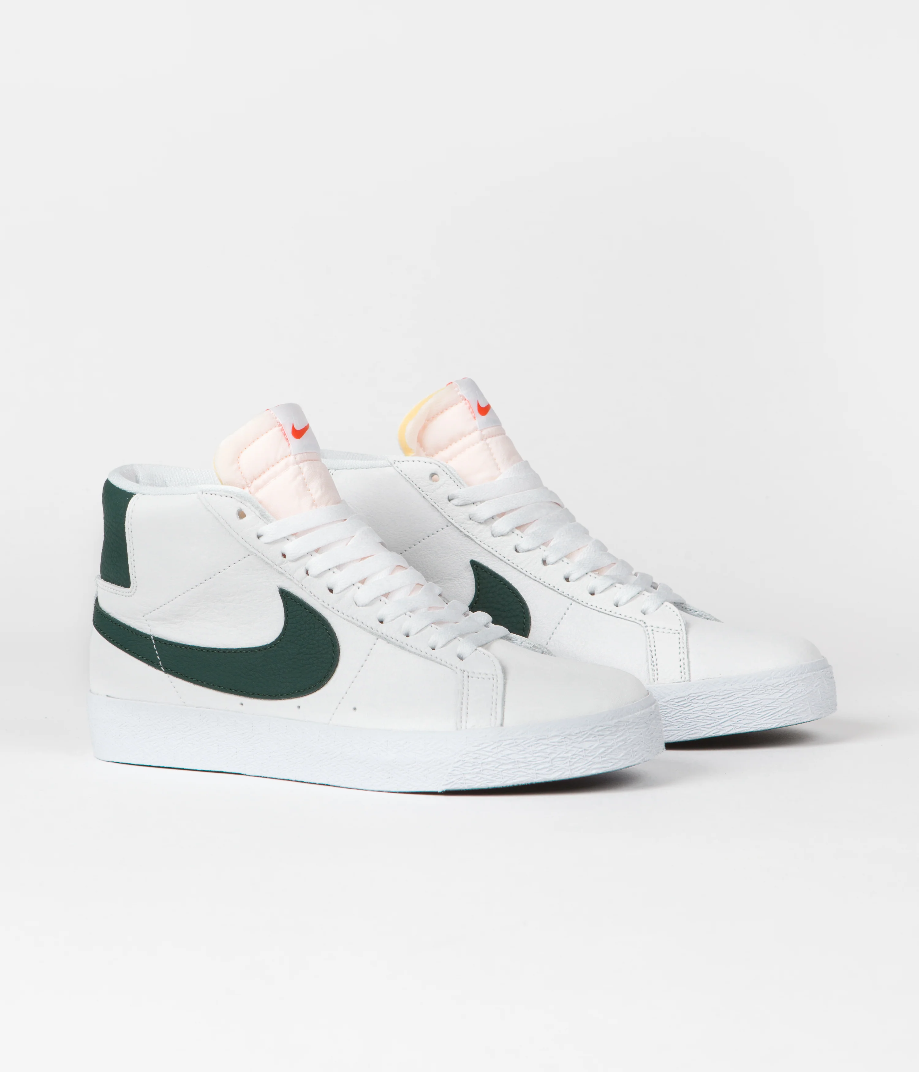 Nike SB Blazer Mid Orange Label Shoes - White / Pro Green - White - Pro Green - Image 2