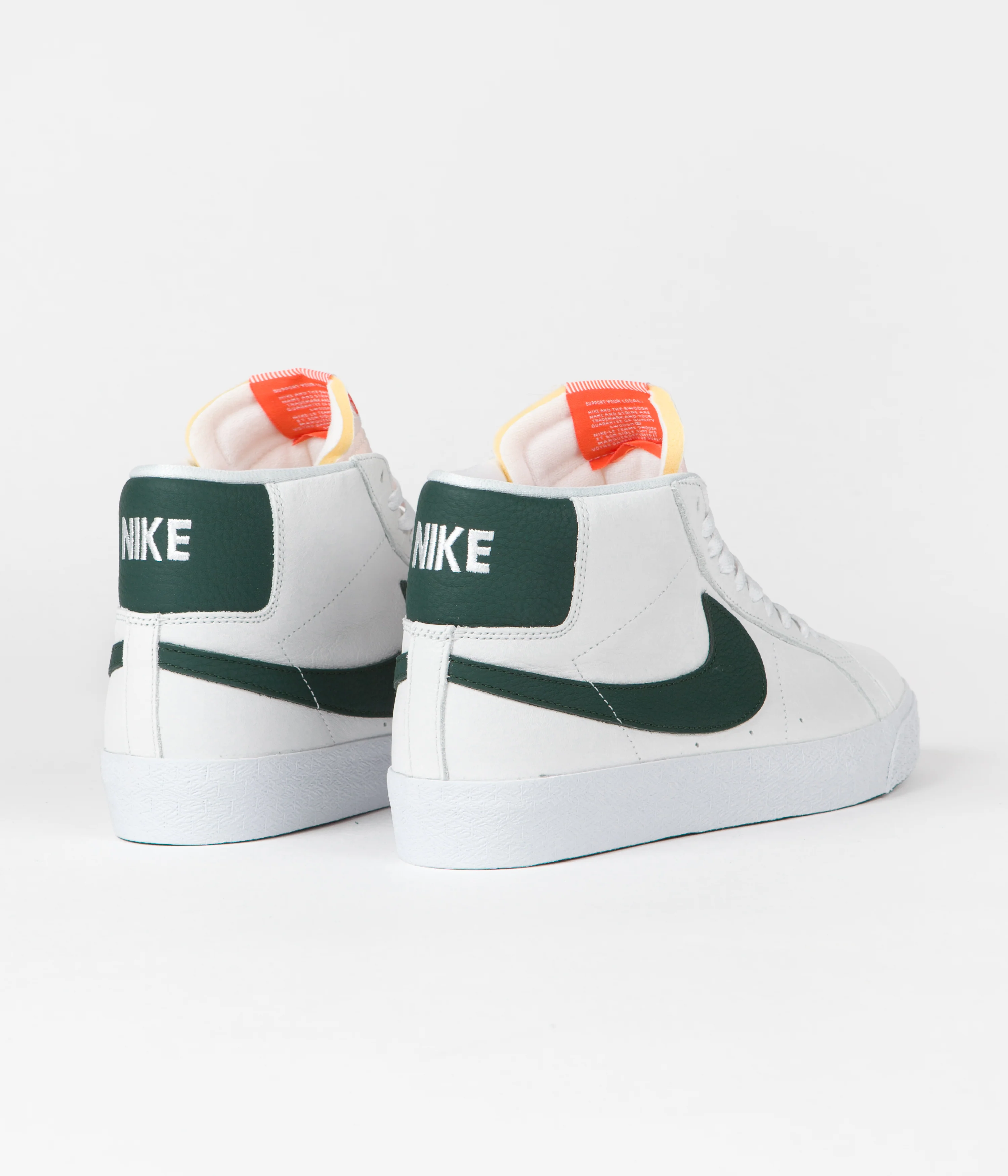Nike SB Blazer Mid Orange Label Shoes - White / Pro Green - White - Pro Green - Image 4