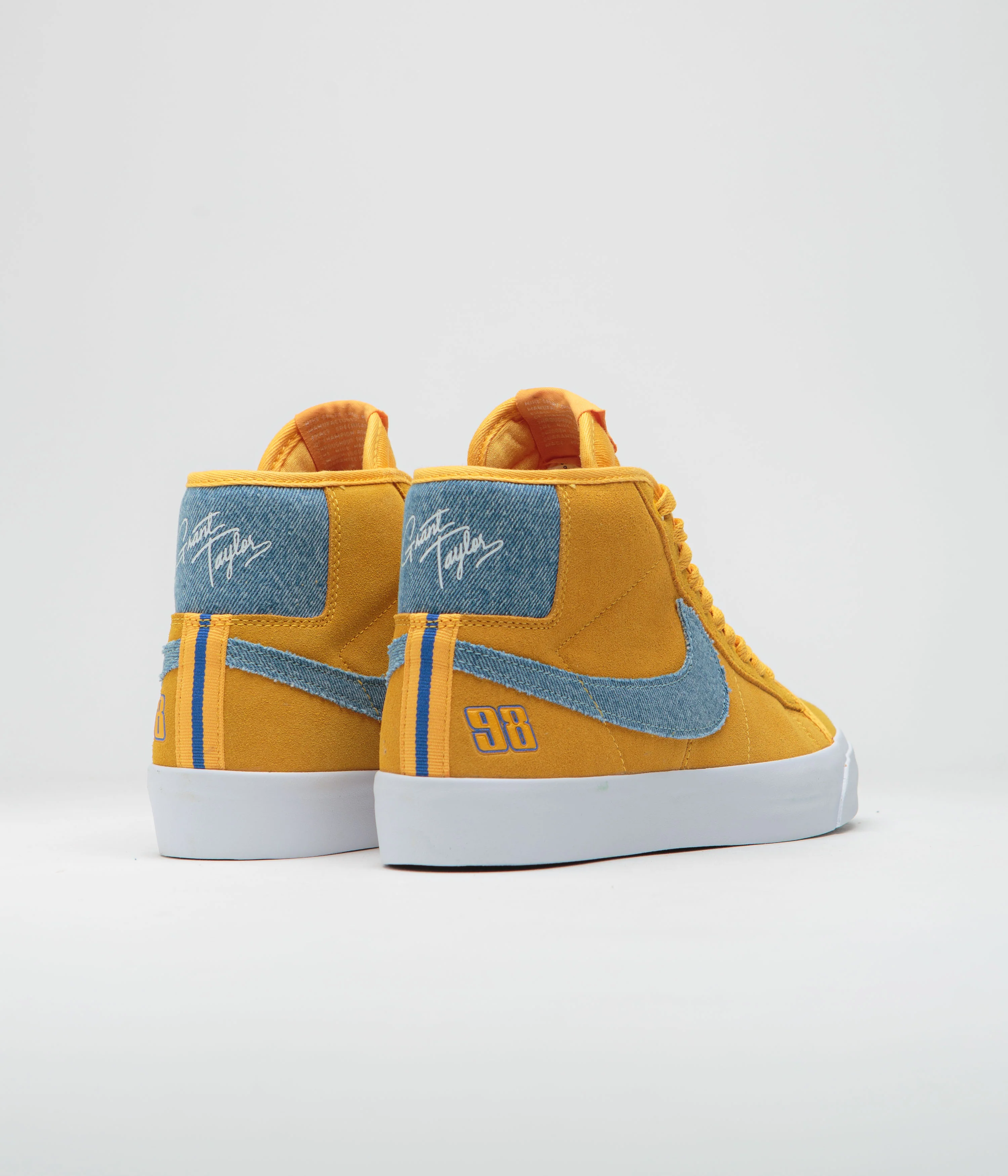 Nike SB Blazer Mid Pro GT Shoes - University Gold / Game Royal - Image 4
