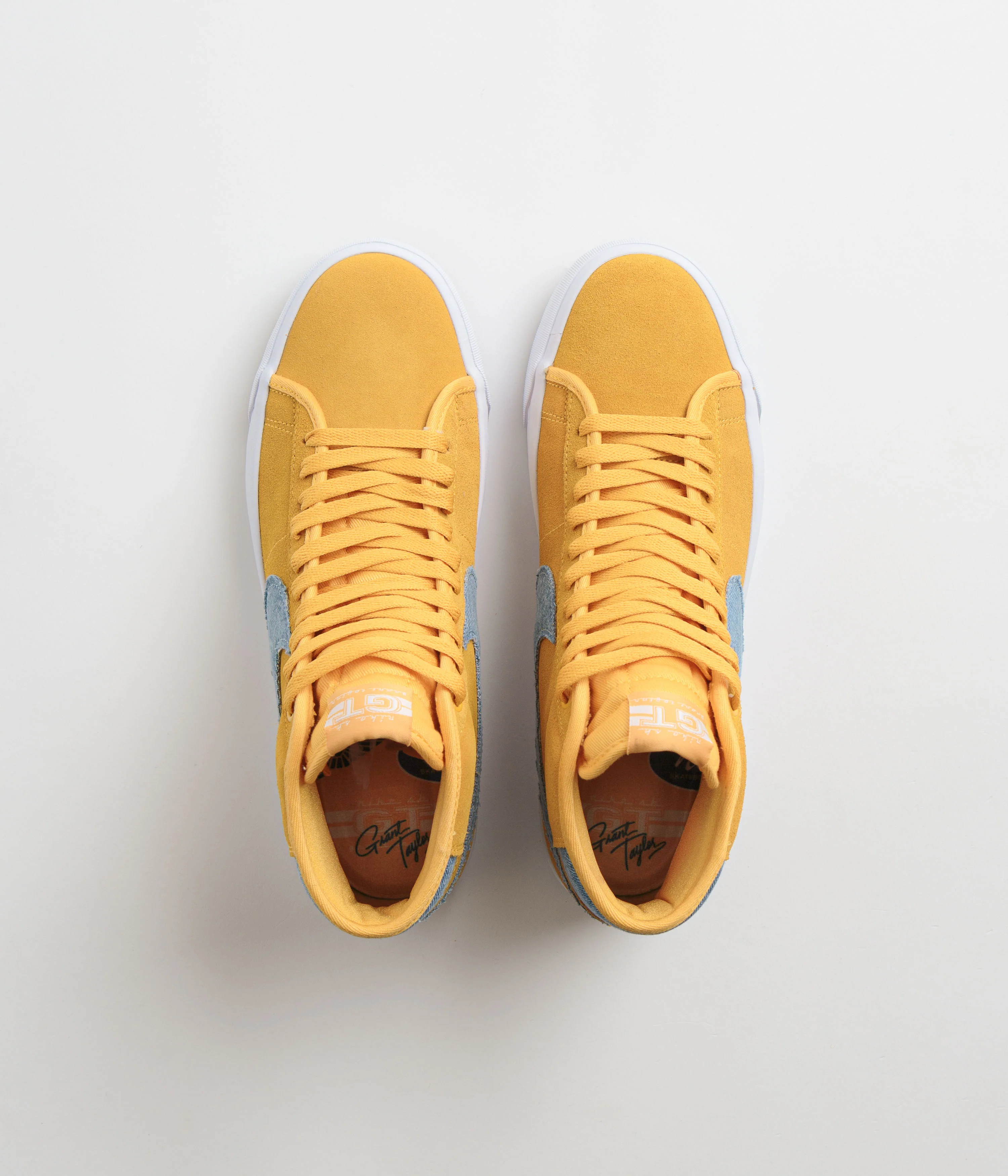 Nike SB Blazer Mid Pro GT Shoes - University Gold / Game Royal - Image 7