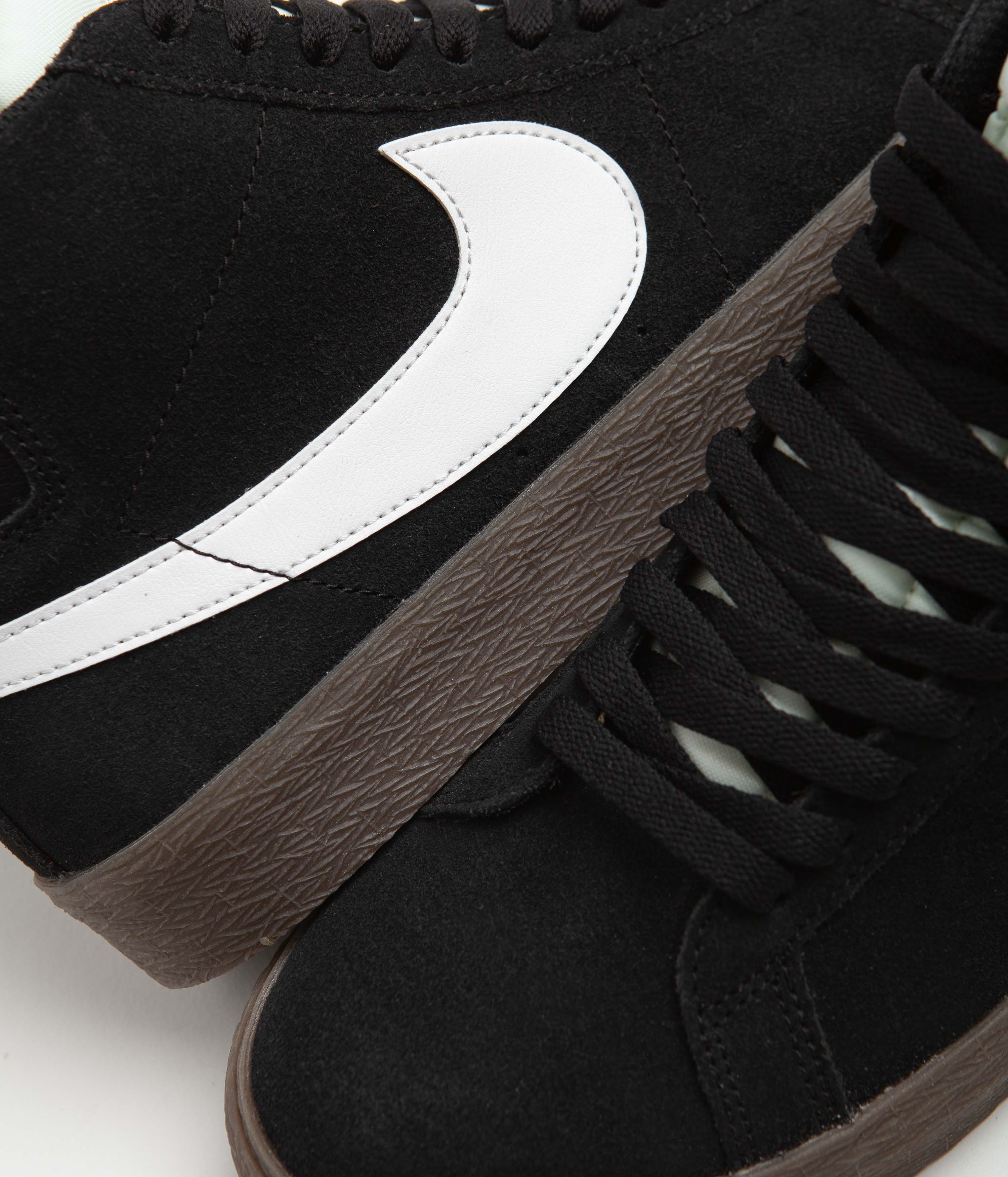 Nike SB Blazer Mid Shoes - Black / White - Black - Sail - Image 3