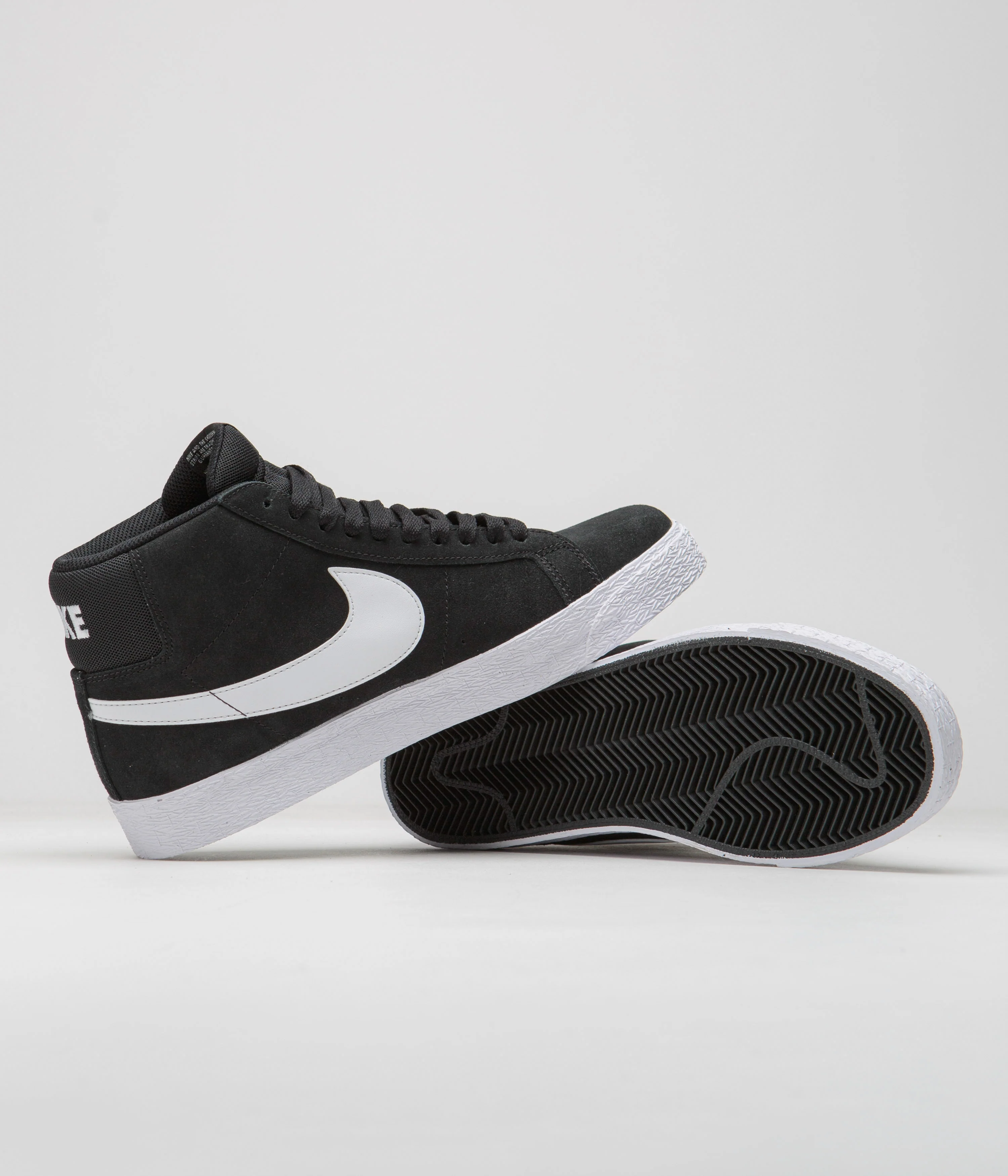 Nike SB Blazer Mid Shoes - Black / White - White - White - Image 5
