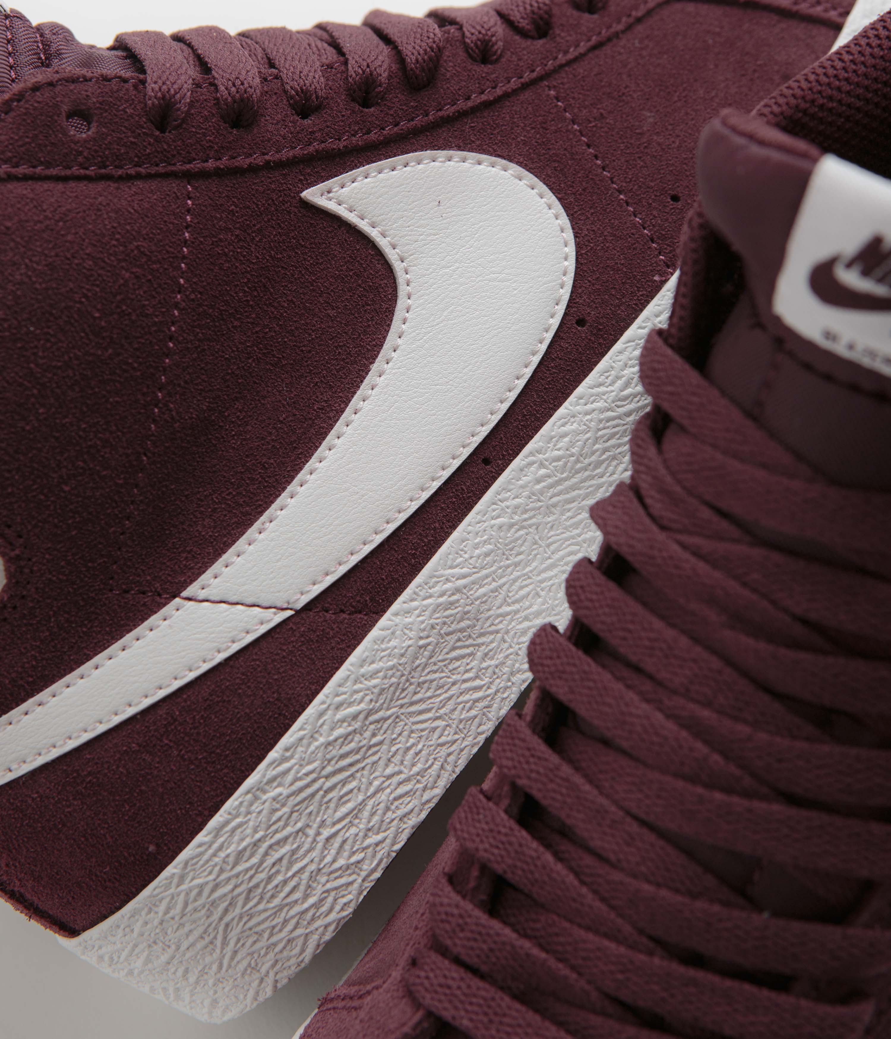 Nike SB Blazer Mid Shoes - Burgundy Crush / Summit White - Image 3