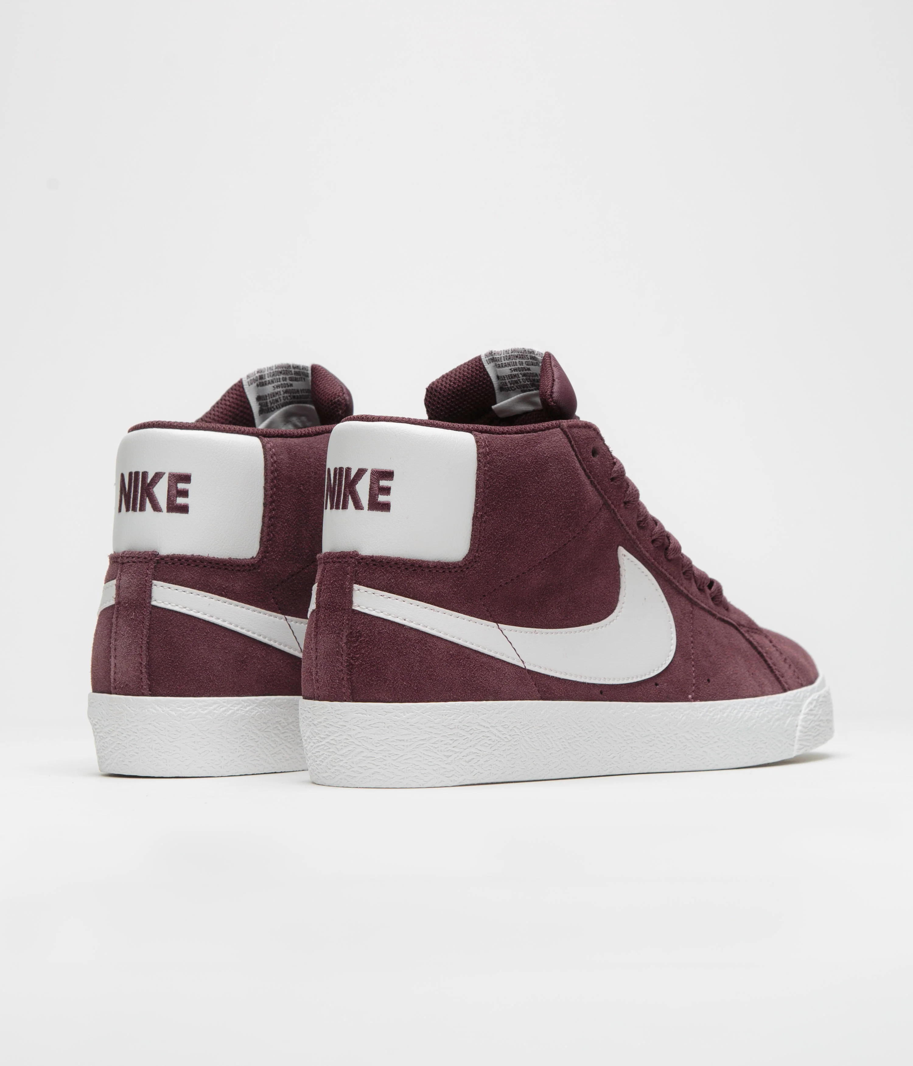 Nike SB Blazer Mid Shoes - Burgundy Crush / Summit White - Image 4
