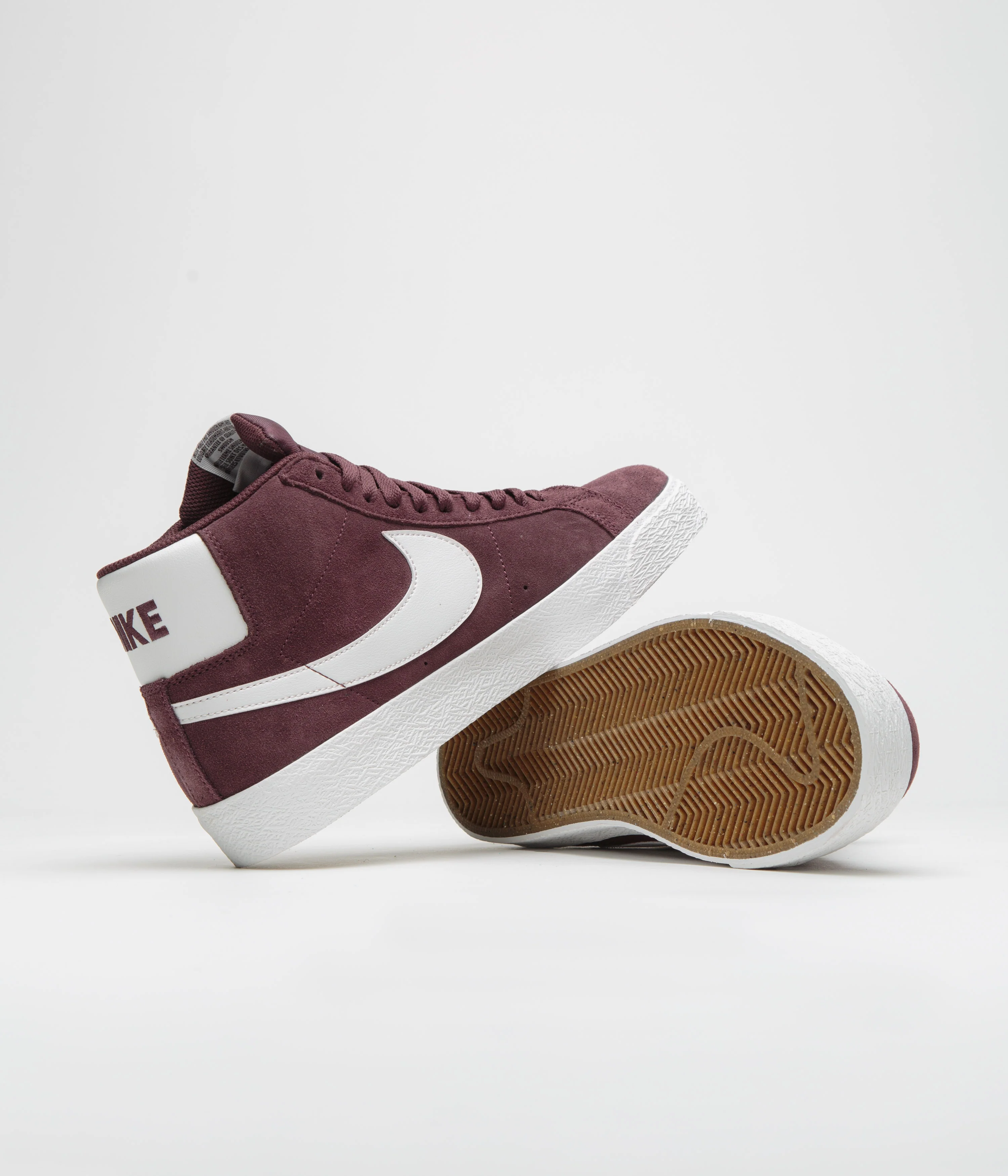 Nike SB Blazer Mid Shoes - Burgundy Crush / Summit White - Image 5