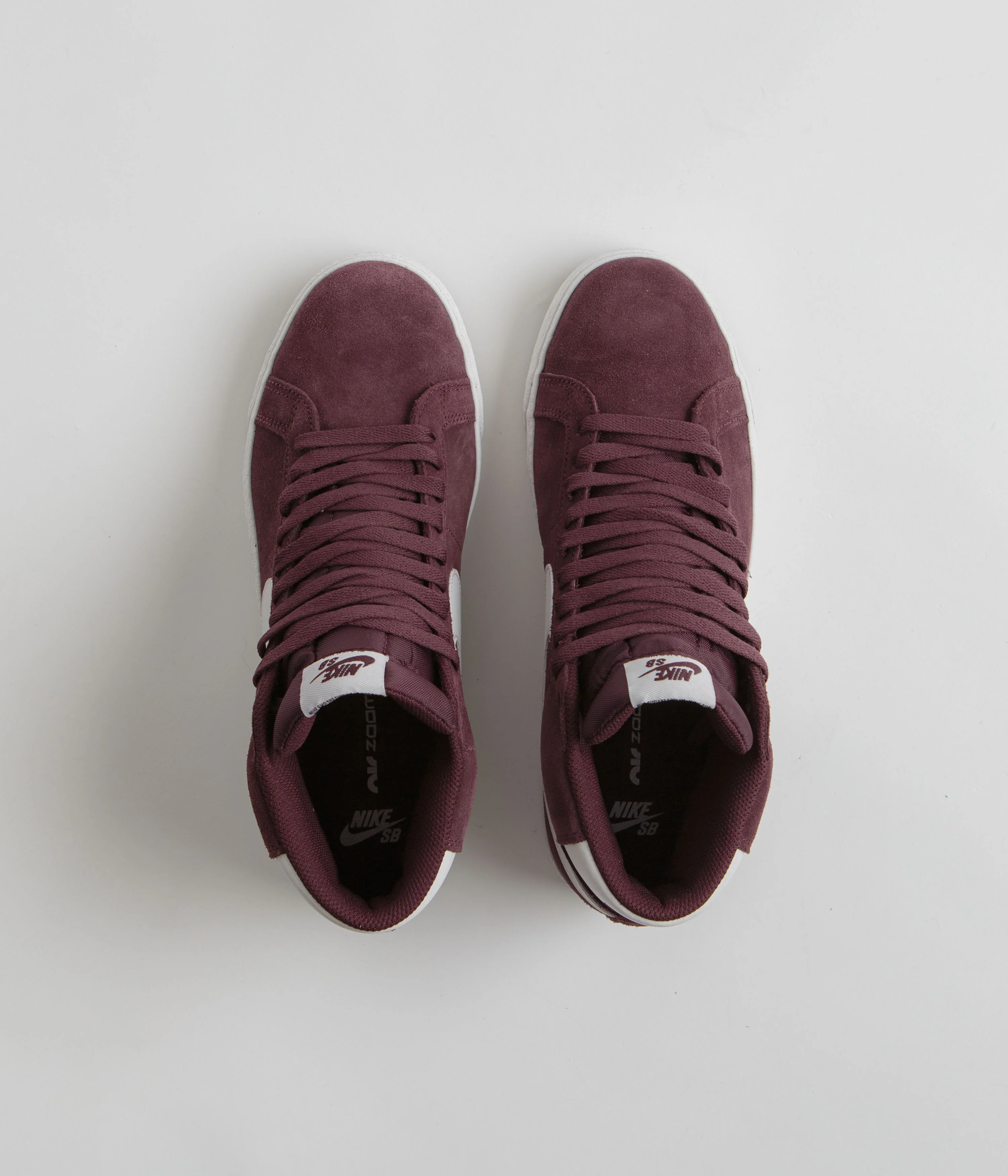 Nike SB Blazer Mid Shoes - Burgundy Crush / Summit White - Image 7