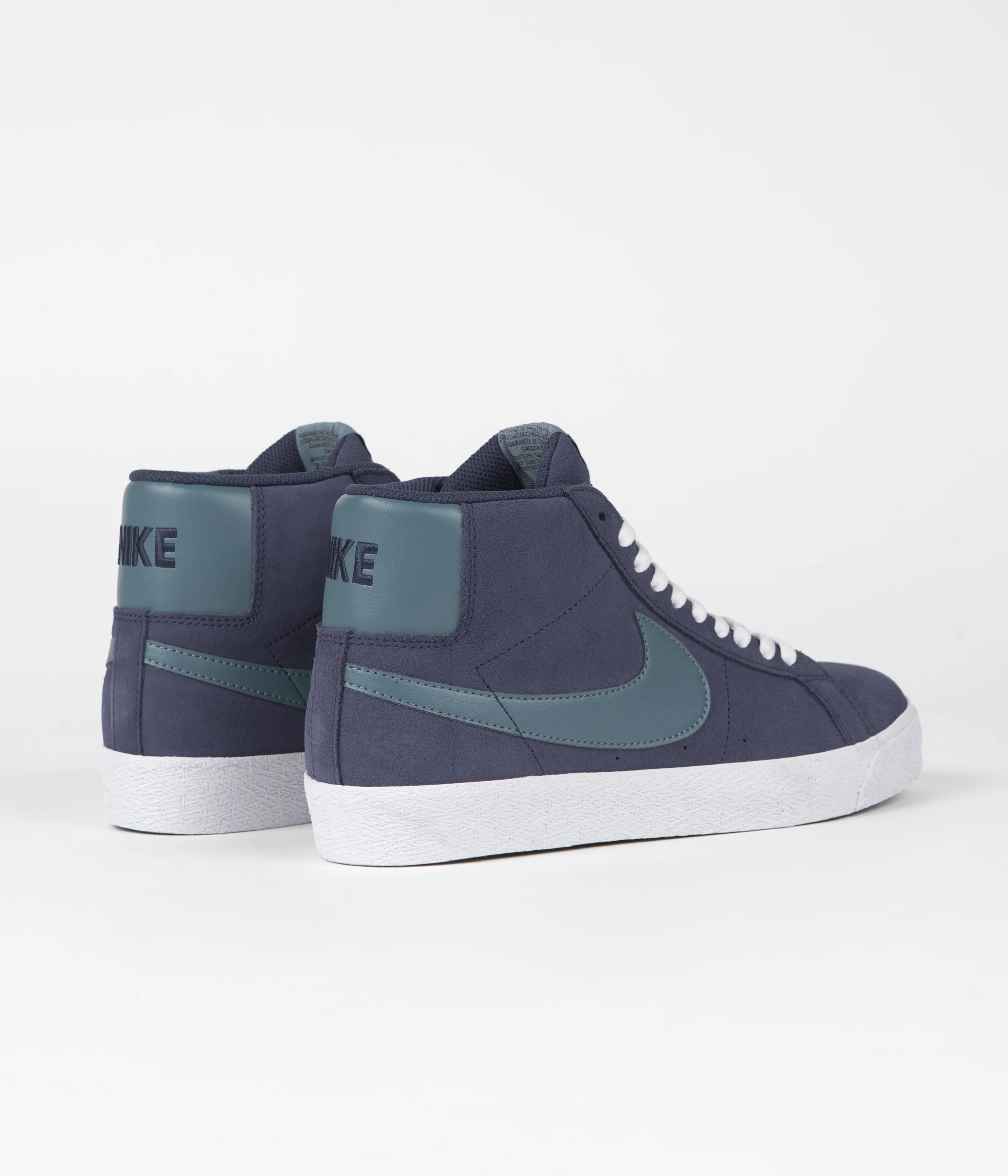 Nike SB Blazer Mid Shoes - Midnight Navy / Noise Aqua - Midnight Navy - Image 4