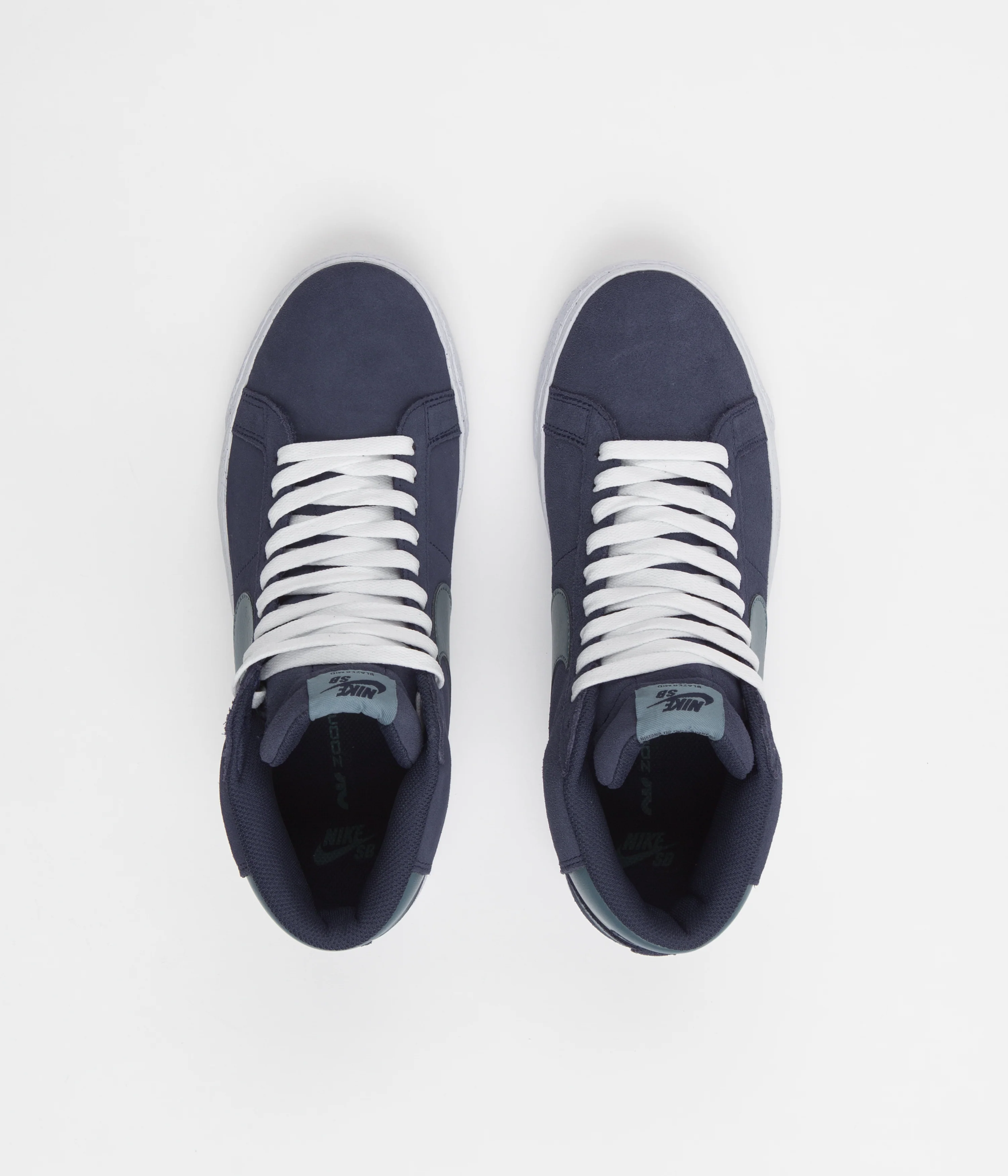 Nike SB Blazer Mid Shoes - Midnight Navy / Noise Aqua - Midnight Navy - Image 7