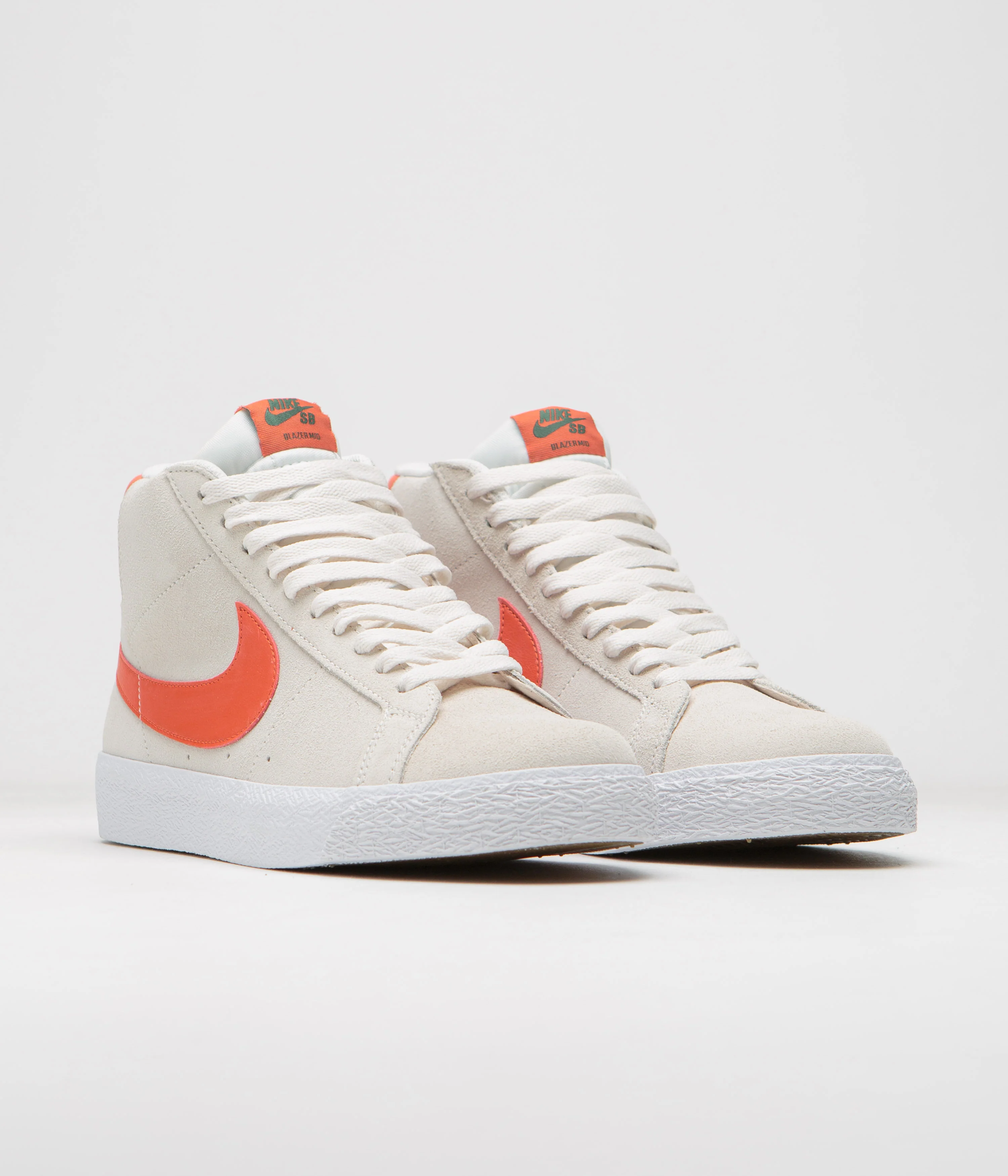 Nike SB Blazer Mid Shoes - Phantom / Cosmic Clay - White - Fir - Image 2