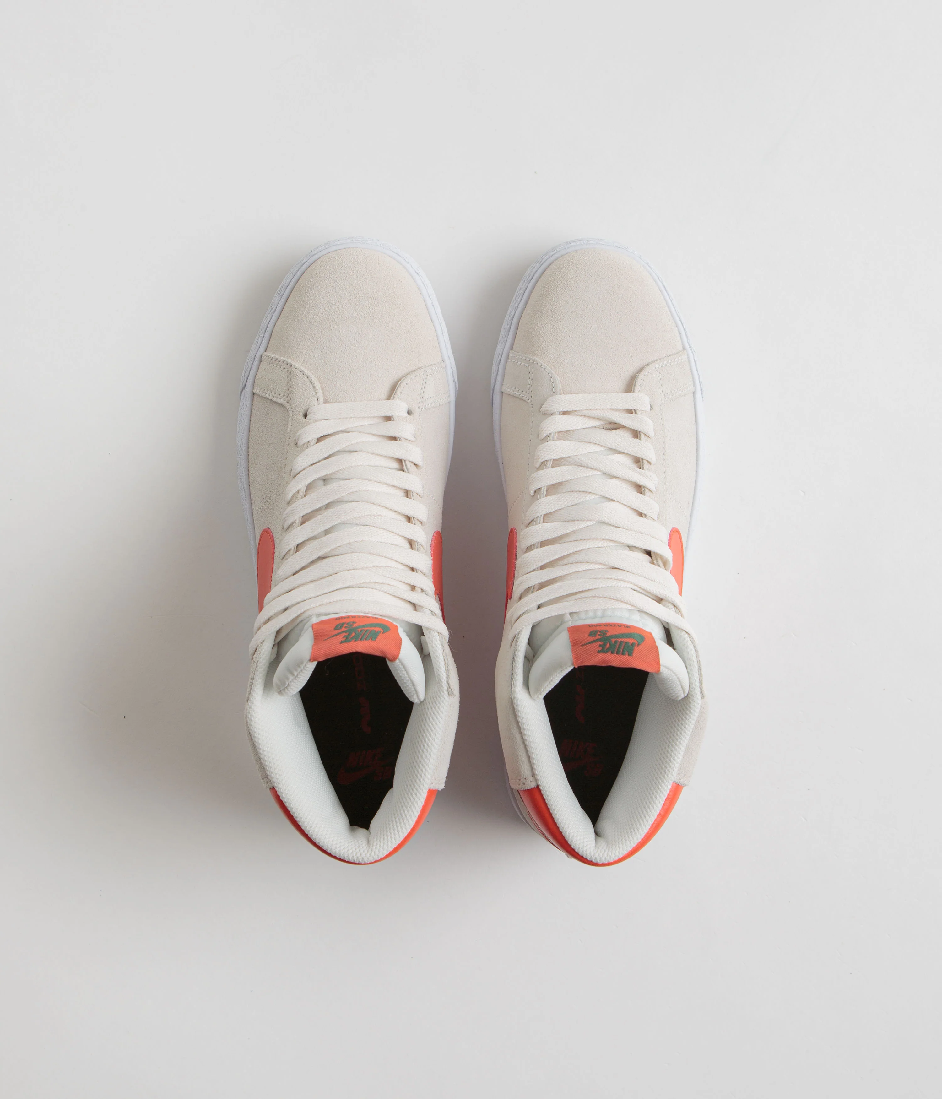 Nike SB Blazer Mid Shoes - Phantom / Cosmic Clay - White - Fir - Image 7
