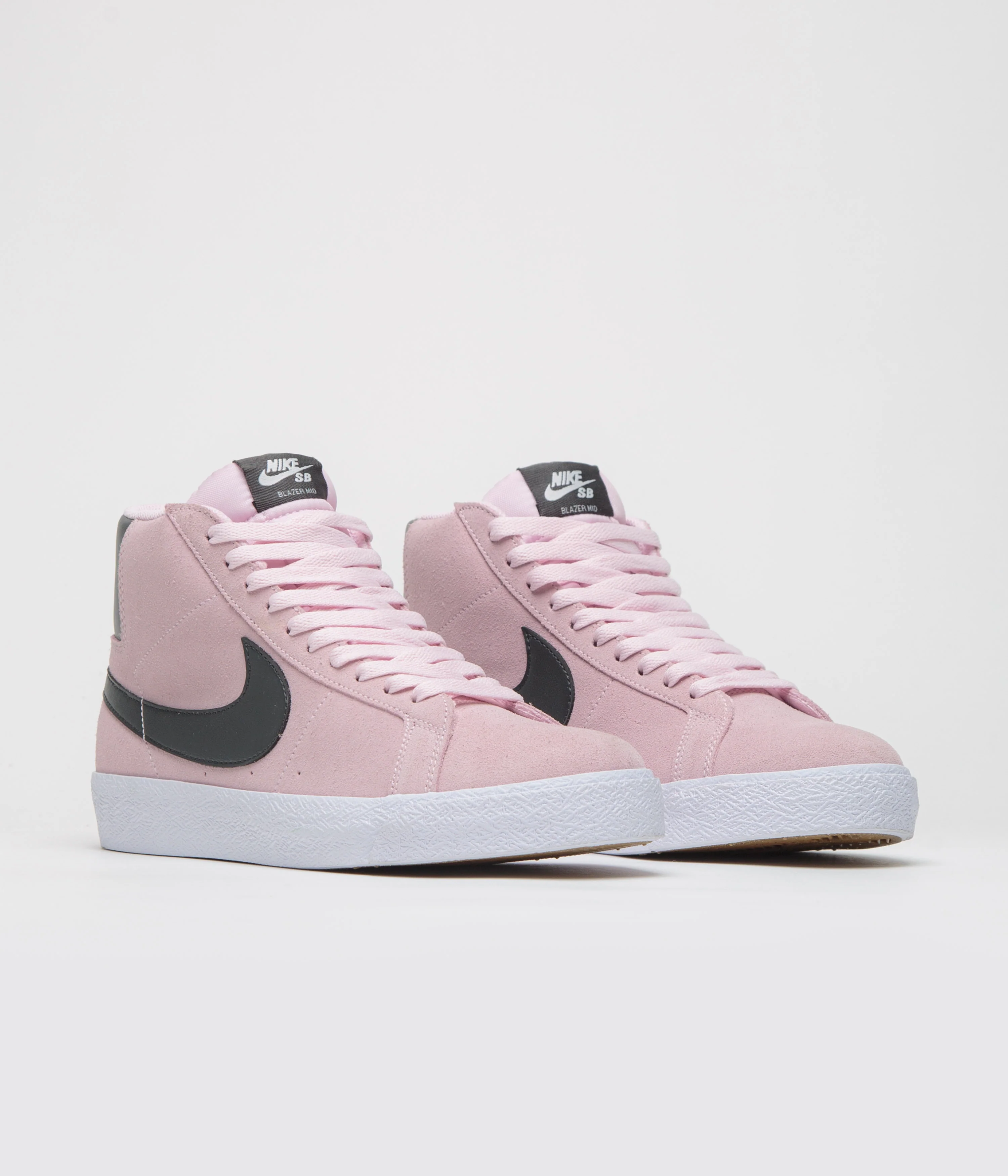 Nike SB Blazer Mid Shoes - Pink Foam / Anthracite - White - Gum Yellow - Image 2