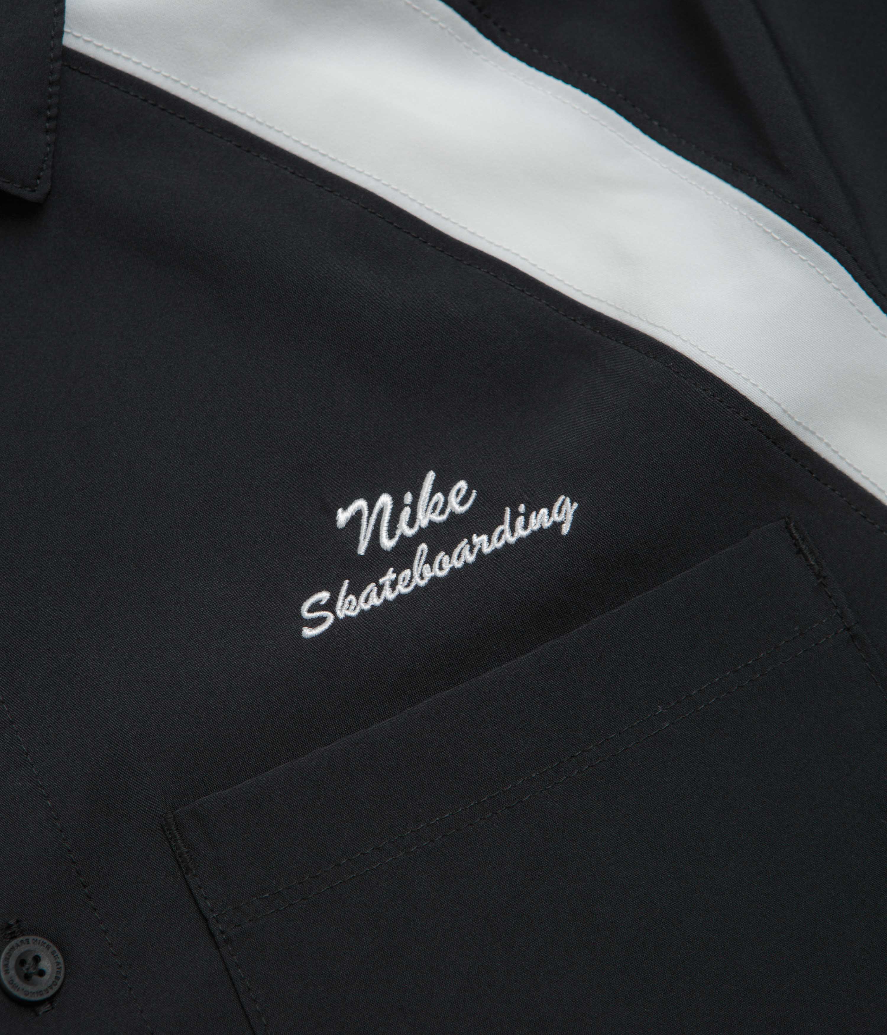 Nike SB Bowler Shirt - Black / White / White - Image 2