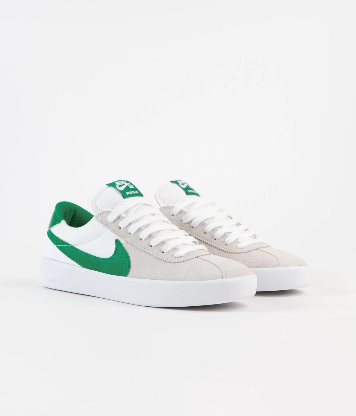 Nike SB Bruin React Shoes - White / Lucky Green - White - Lucky Green - Image 2