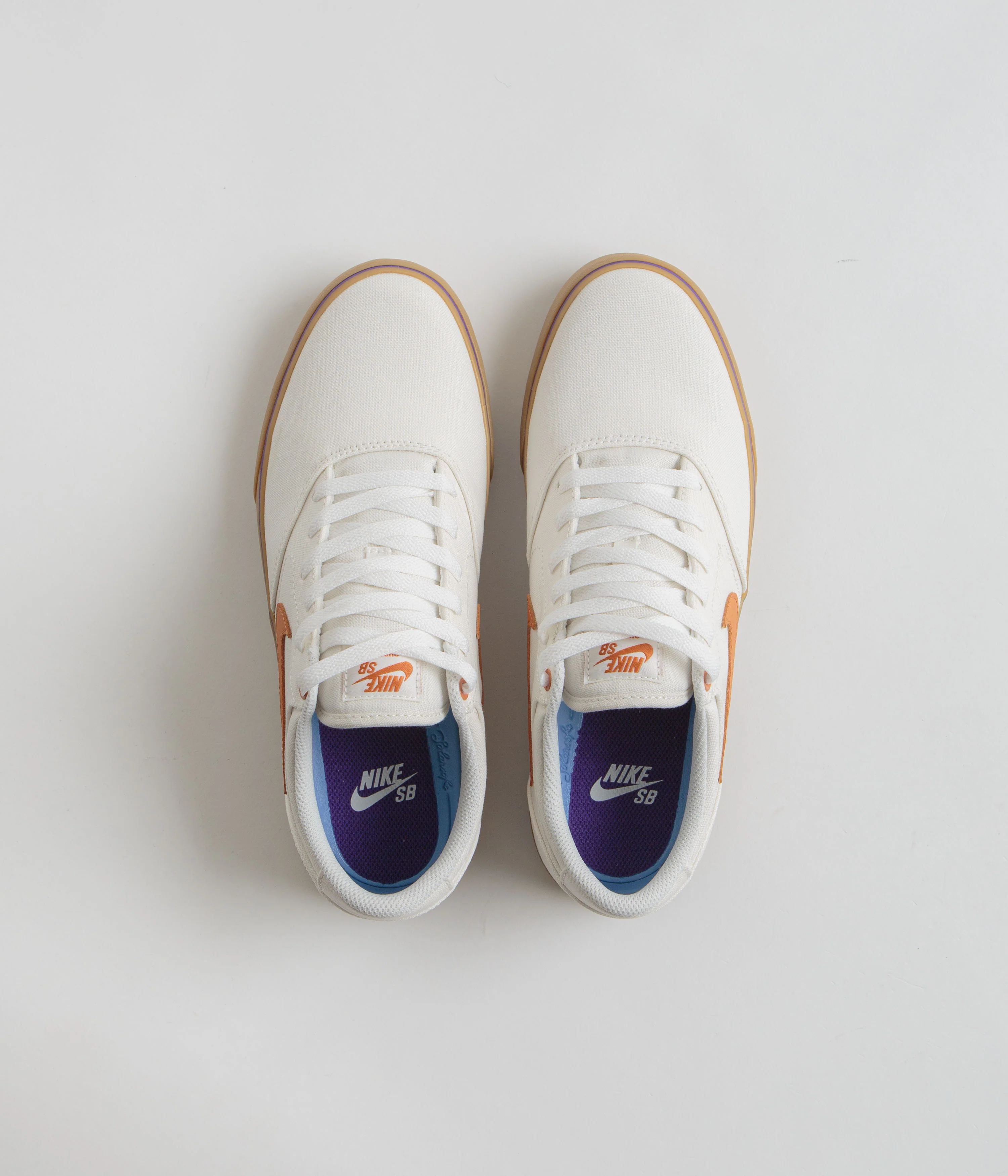 Nike SB Chron 2 Canvas Shoes - Summit White / Monarch - Summit White - Image 8