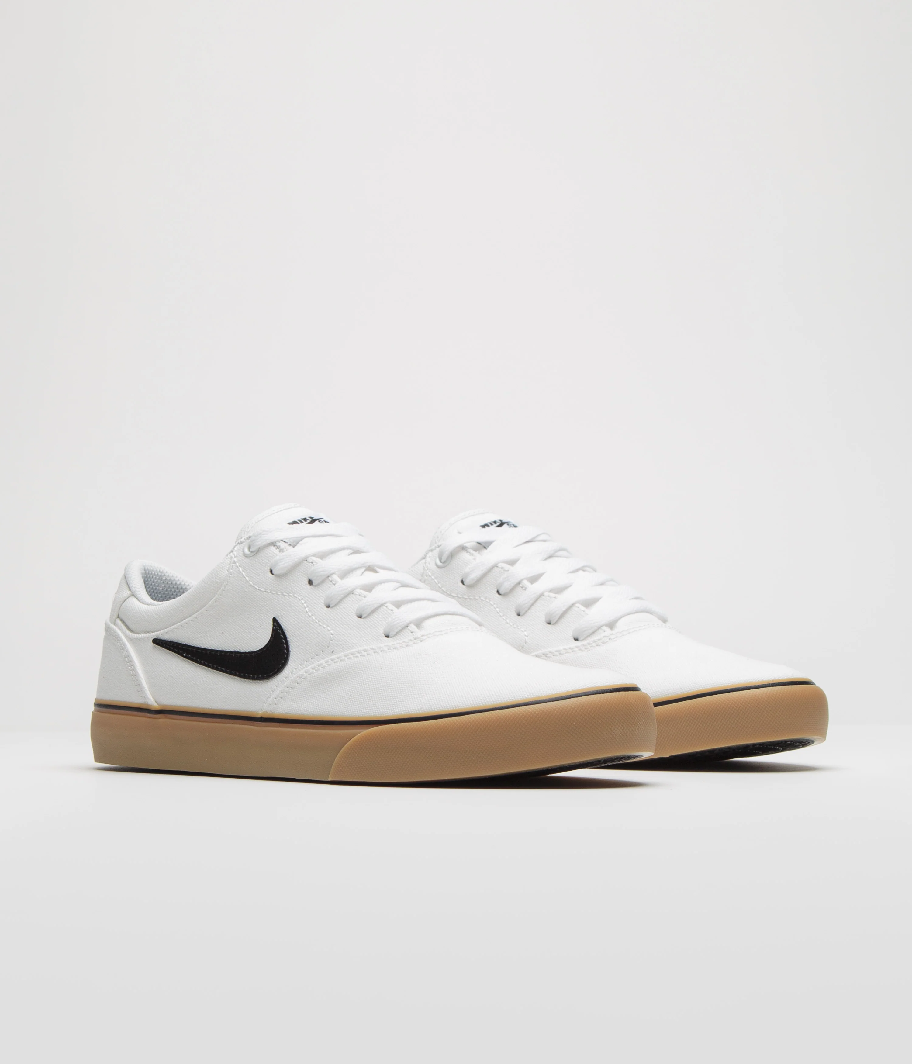 Nike SB Chron 2 Canvas Shoes - White / Black - White - Gum Light Brown - Image 3