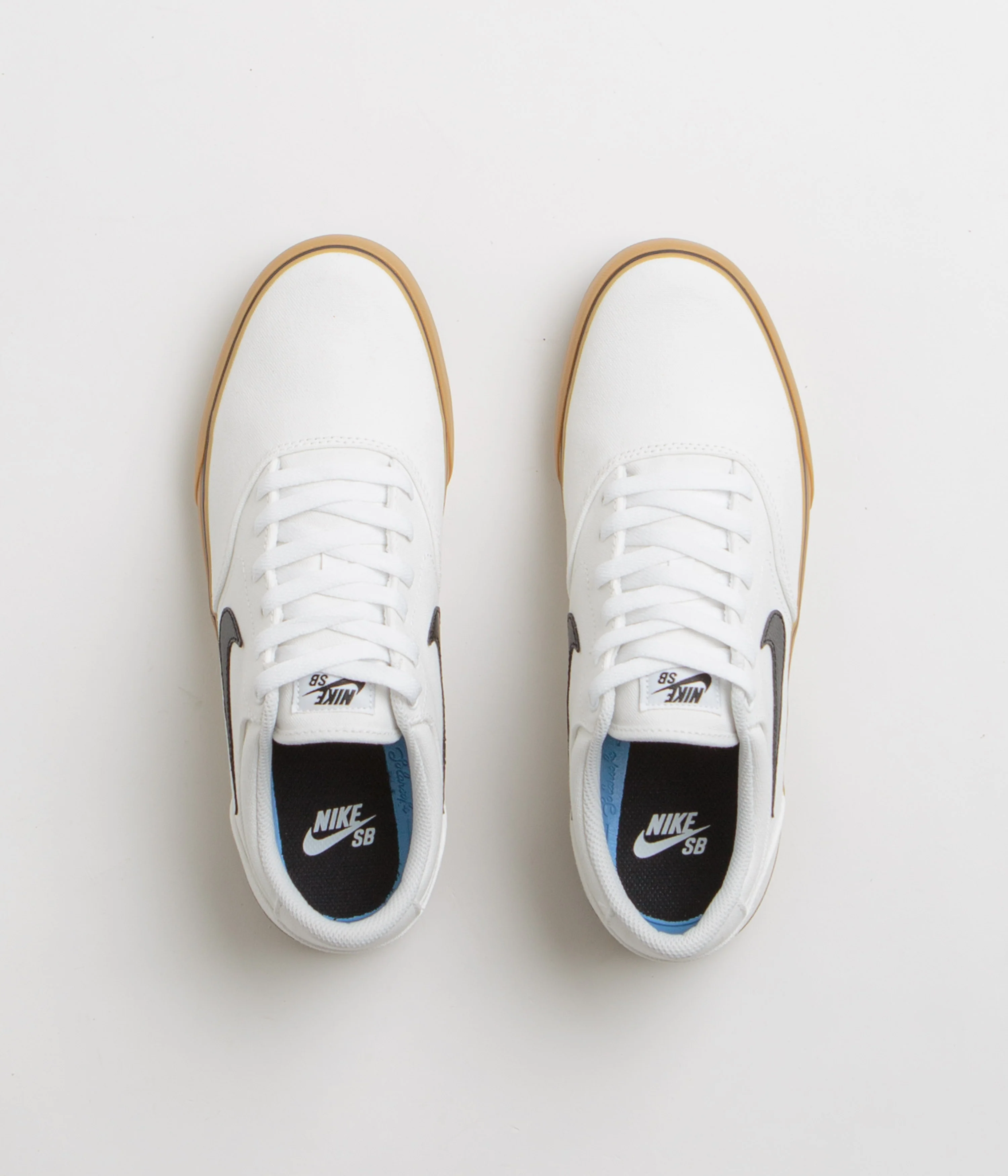 Nike SB Chron 2 Canvas Shoes - White / Black - White - Gum Light Brown - Image 7