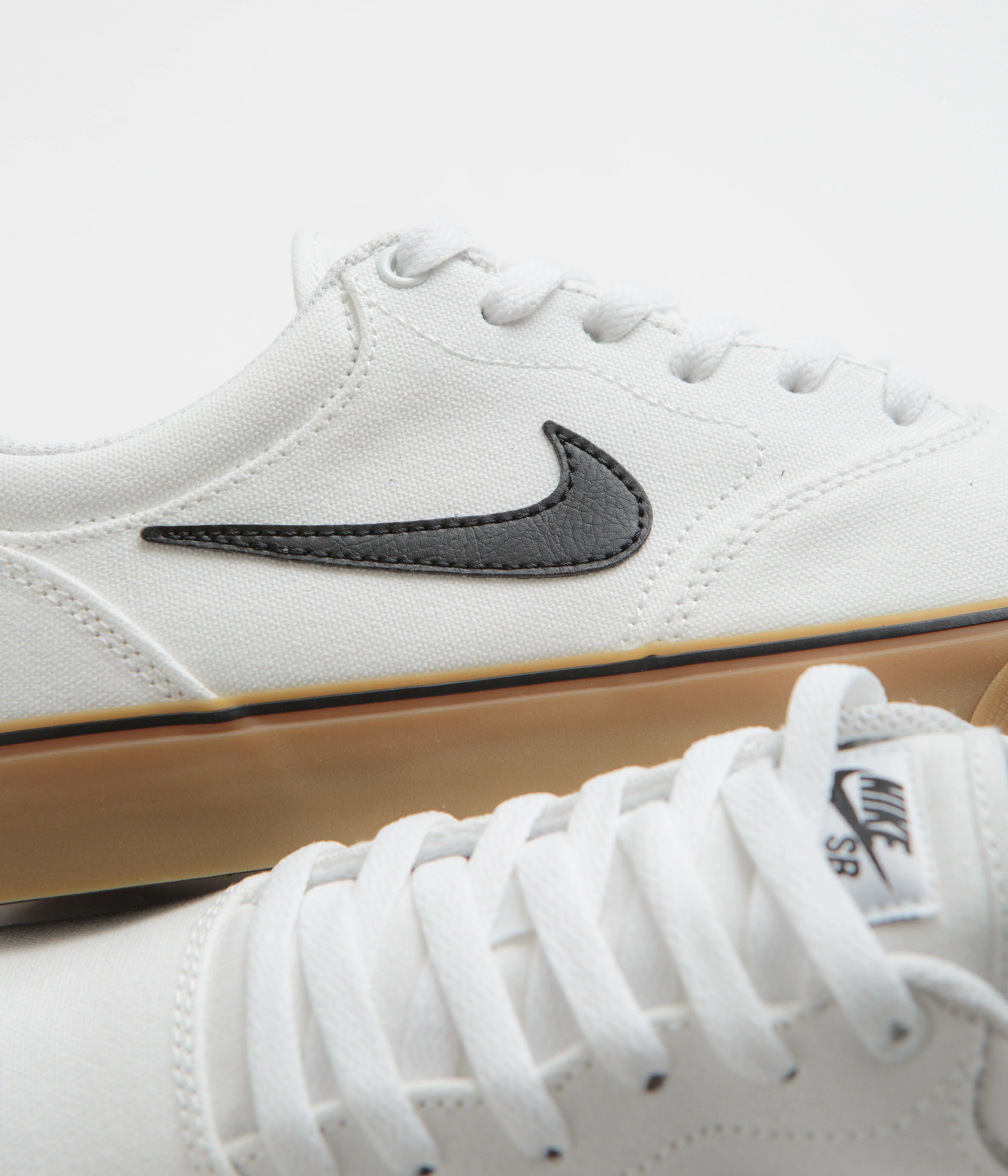 Nike SB Chron 2 Canvas Shoes - White / Black - White - Gum Light Brown - Image 8