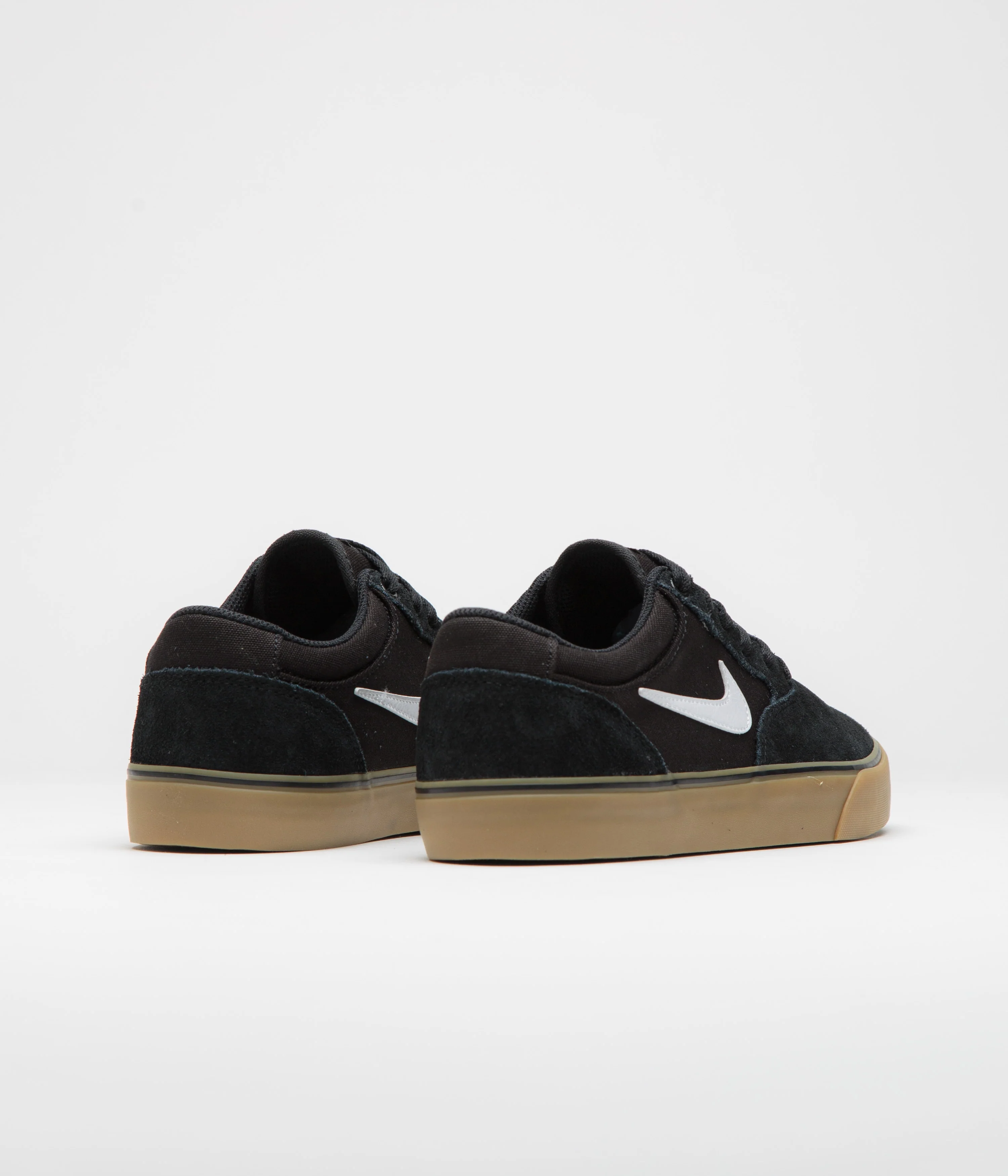 Nike SB Chron 2 Shoes - Black / White - Black - Gum Light Brown - Image 4