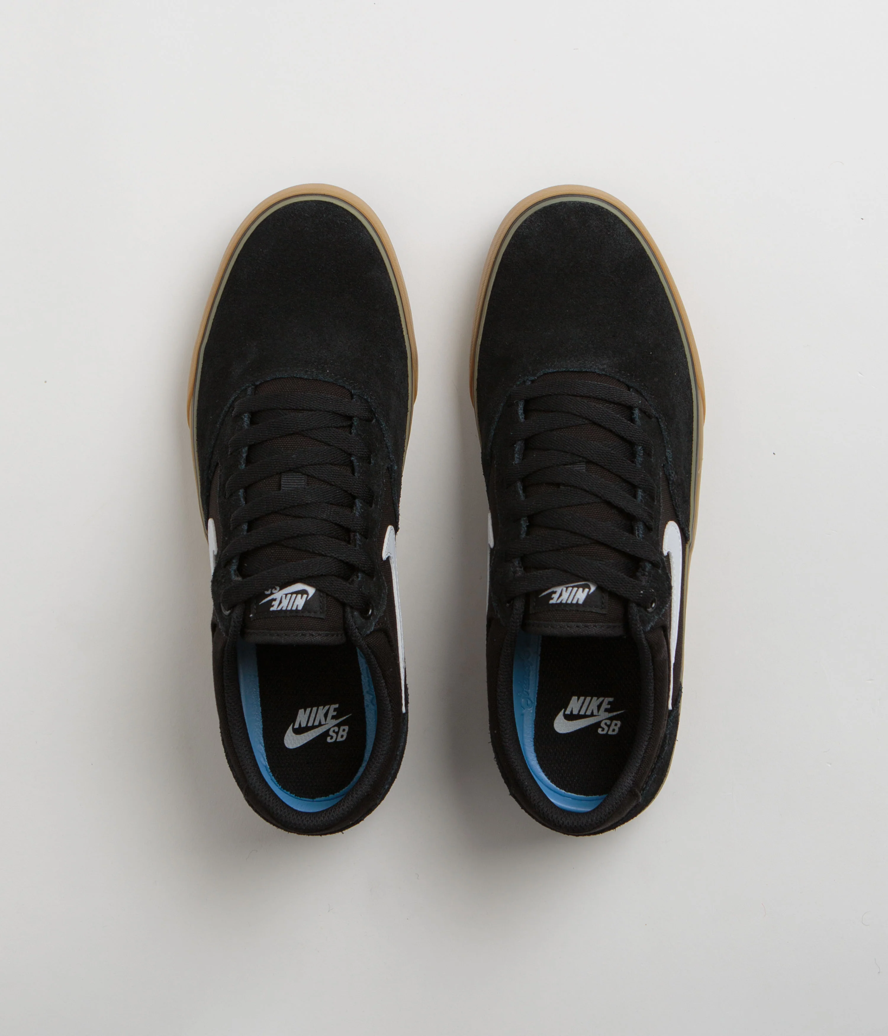 Nike SB Chron 2 Shoes - Black / White - Black - Gum Light Brown - Image 7