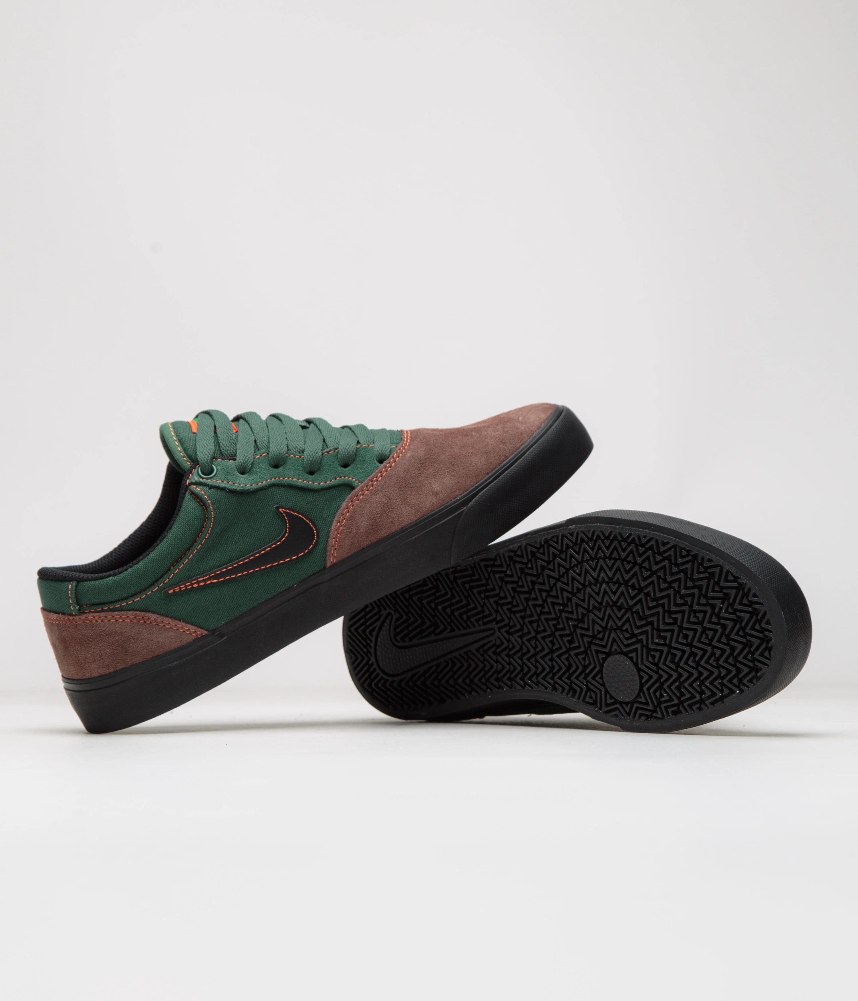 Nike SB Chron 2 Shoes - Light Chocolate / Black - Noble Green - Image 6