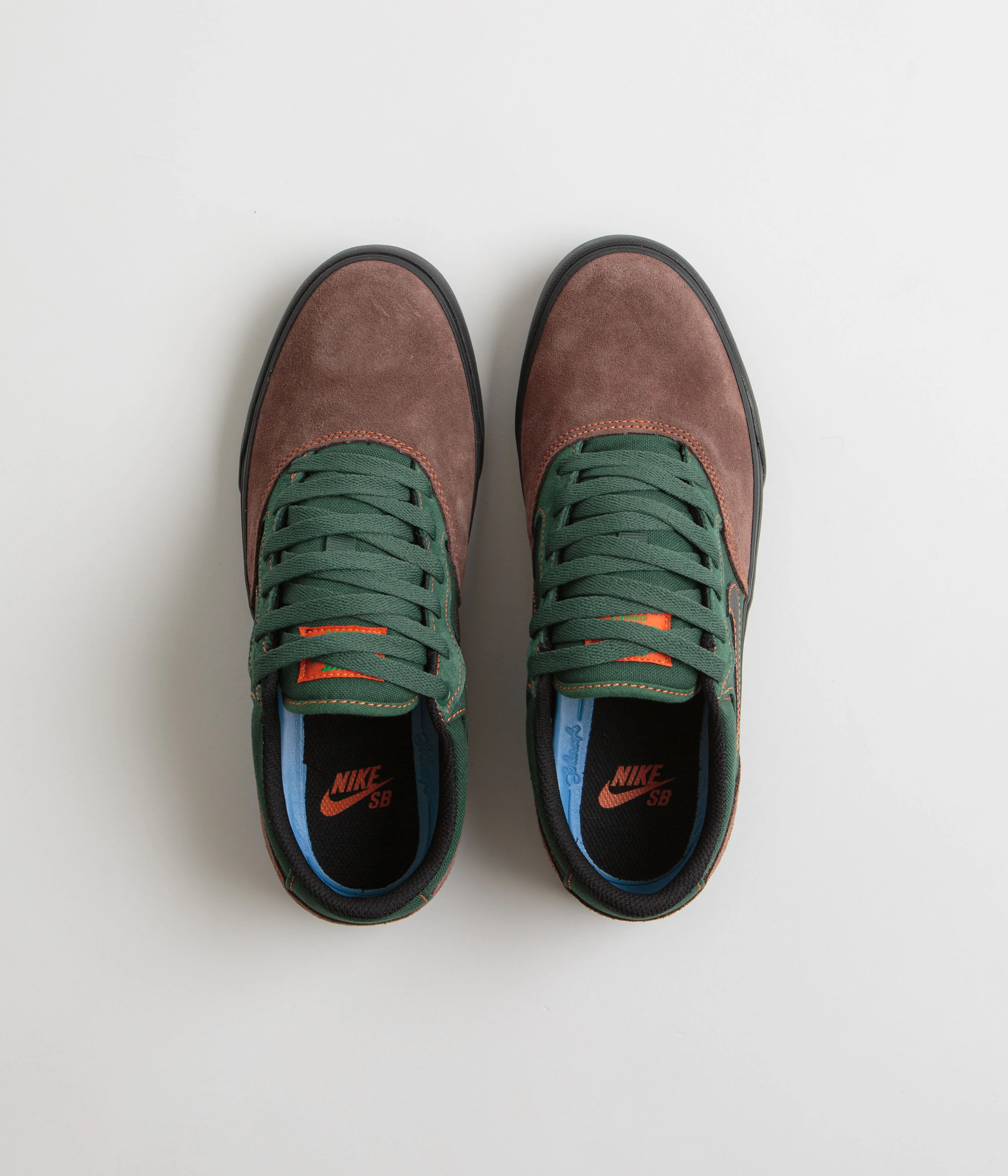 Nike SB Chron 2 Shoes - Light Chocolate / Black - Noble Green - Image 8