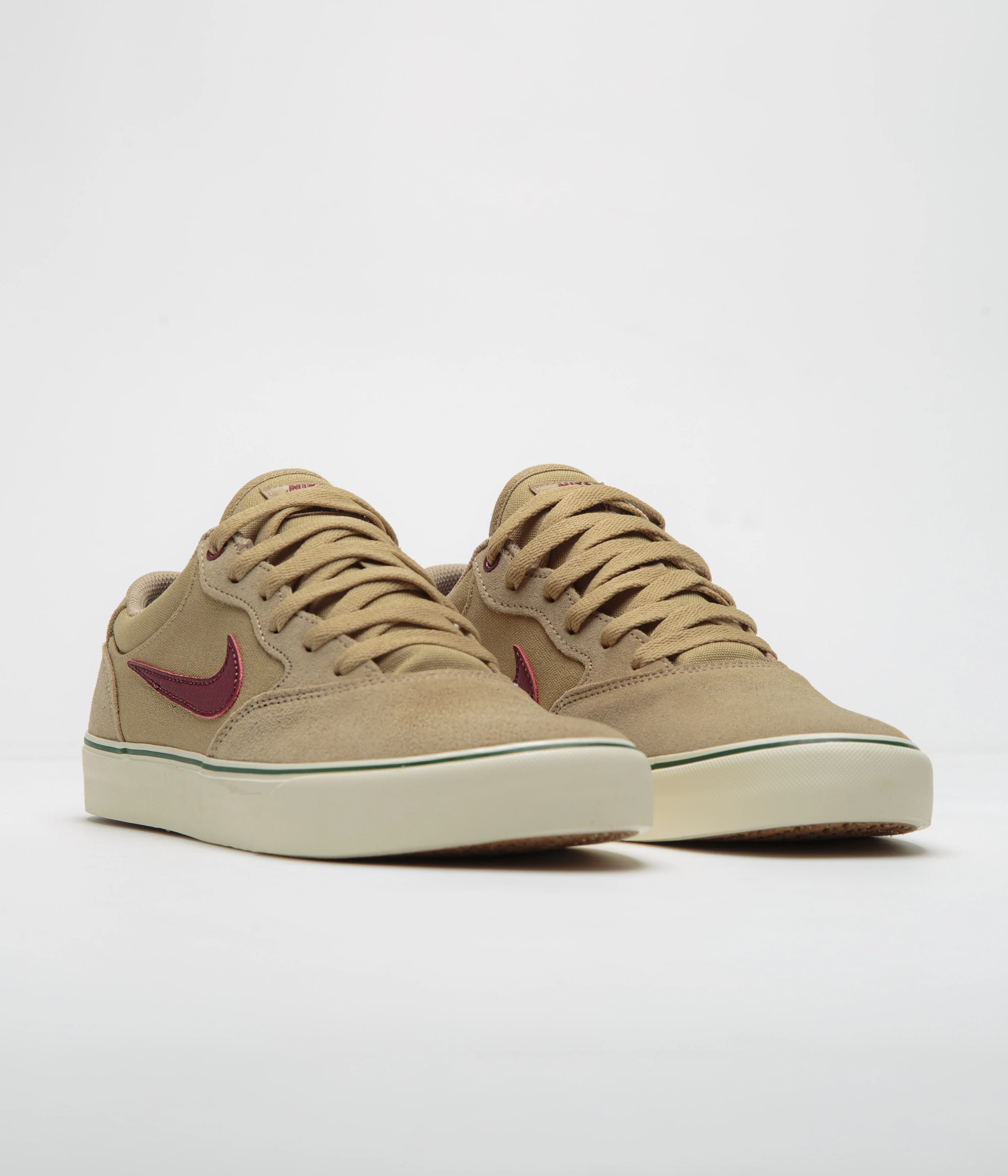 Nike SB Chron 2 Shoes - Parachute Beige / Dark Team Red - Image 2