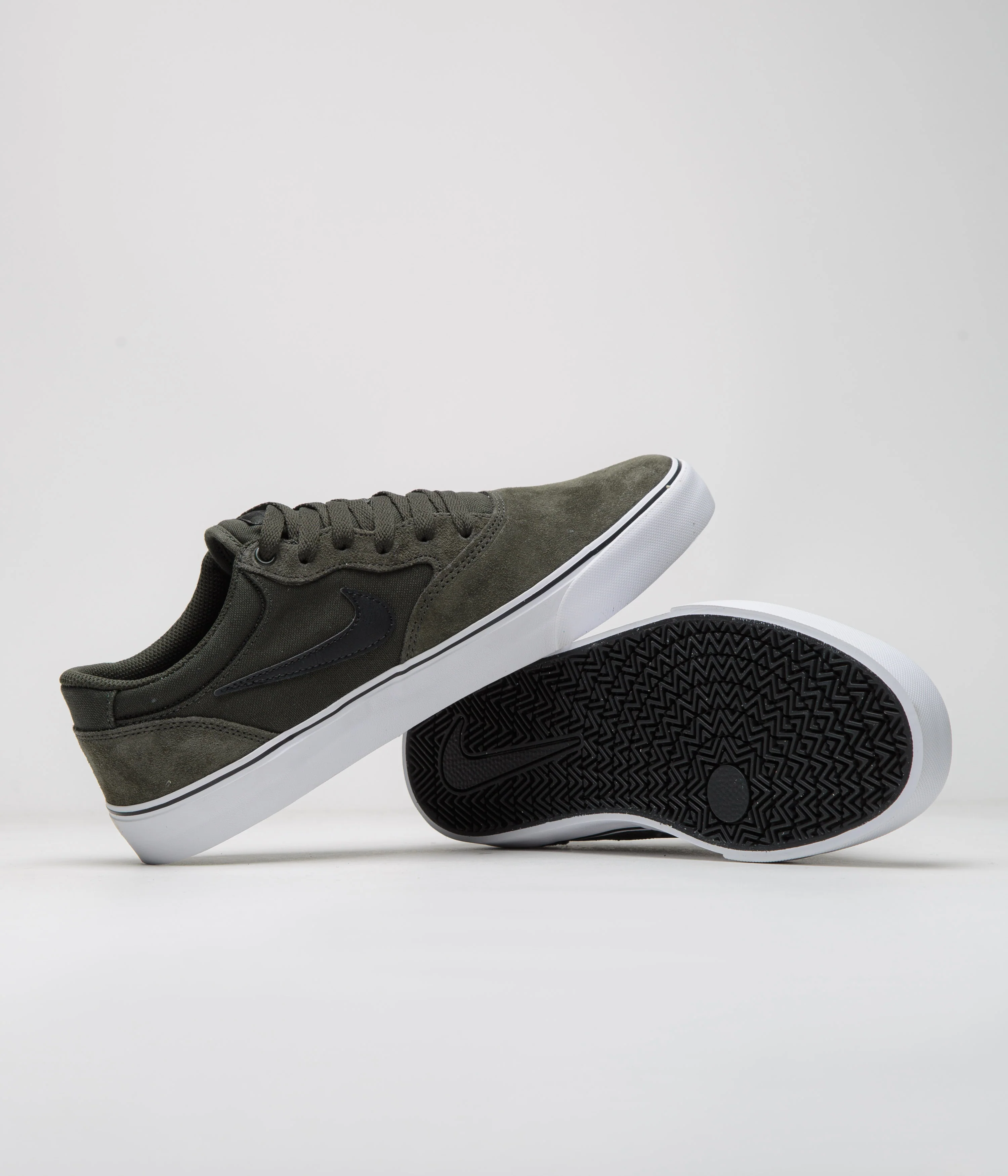 Nike SB Chron 2 Shoes - Sequoia / Black - Sequoia - White - Image 5