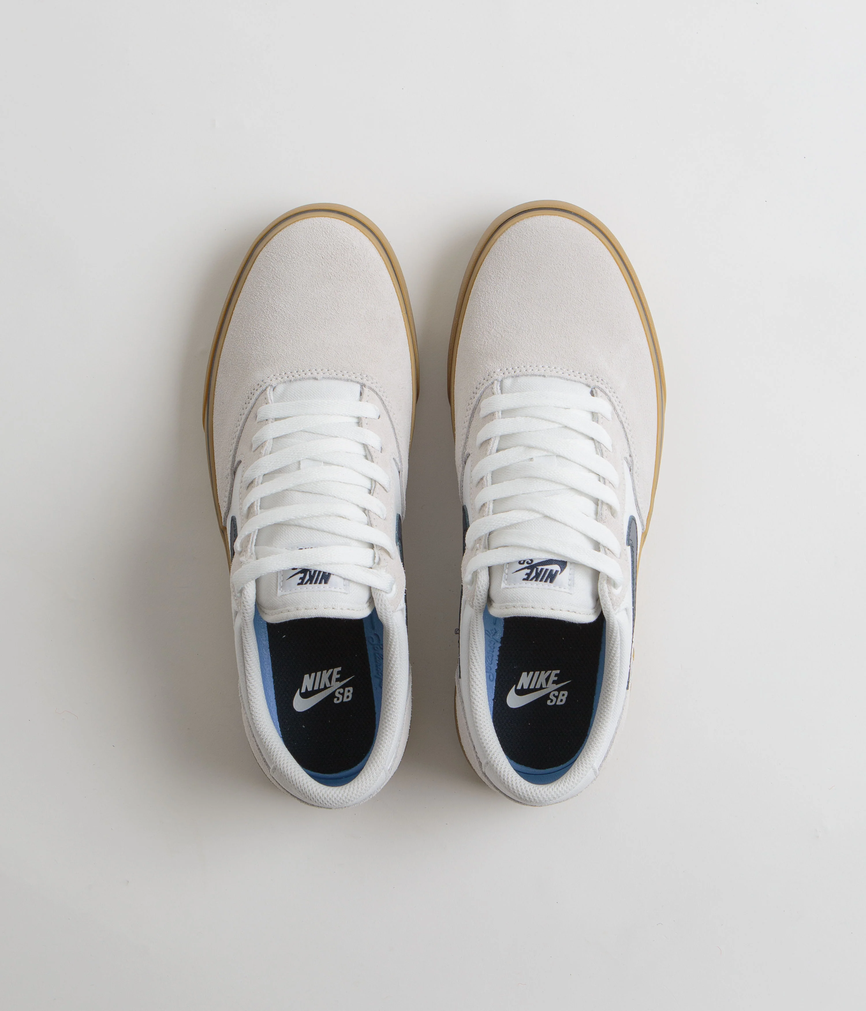 Nike SB Chron 2 Shoes - White / Obsidian - White - Gum Light Brown - Image 3