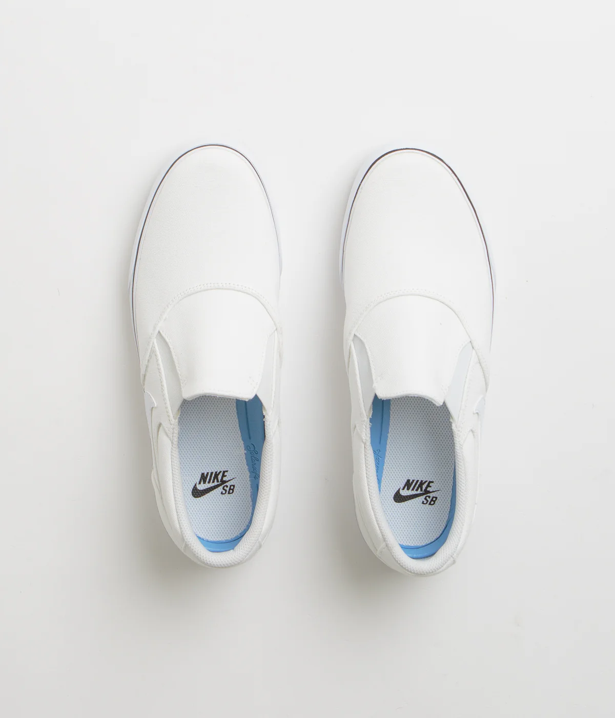 Nike SB Chron 2 Slip Shoes - White / White - White - Black - Image 7