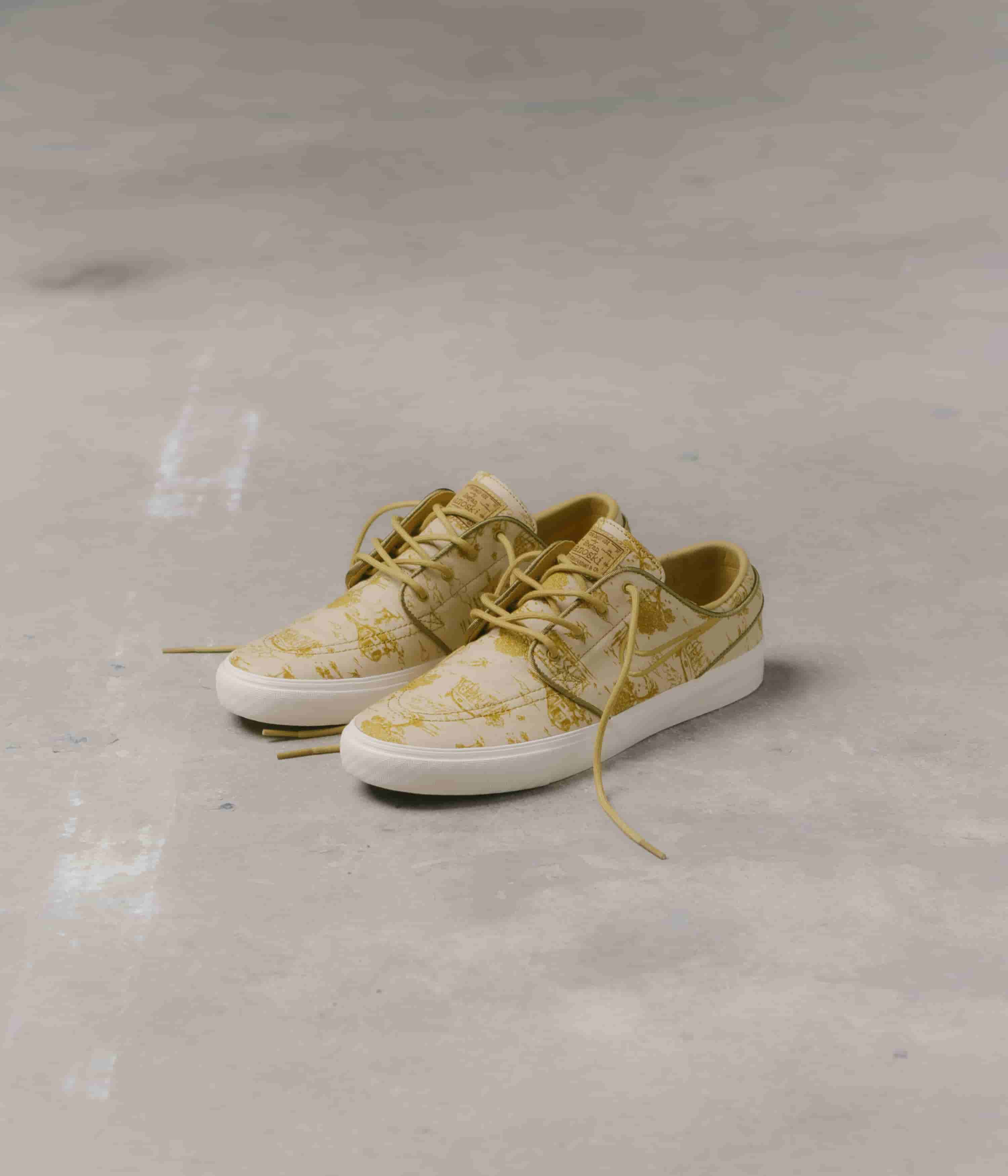 Nike SB City of Style Janoski OG+ Premium Shoes - Sesame / Gold - Bronzine - Sail - Image 2