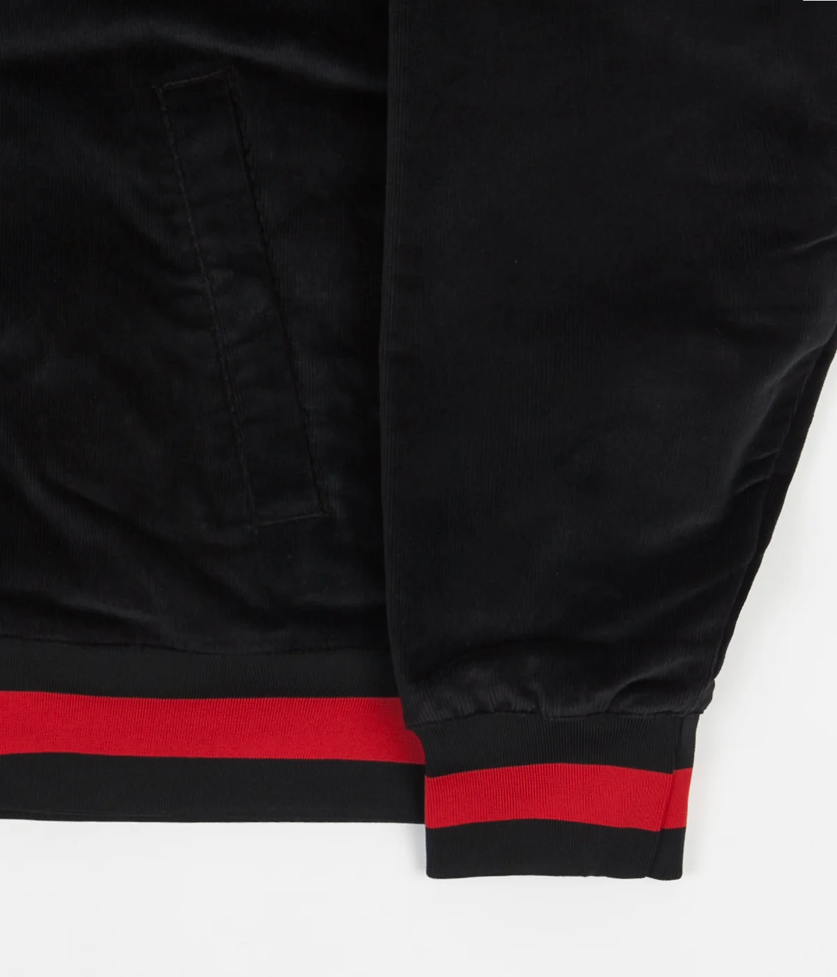 Nike SB Corduroy Bomber Jacket - Black / Black - University Red - Black - Image 2