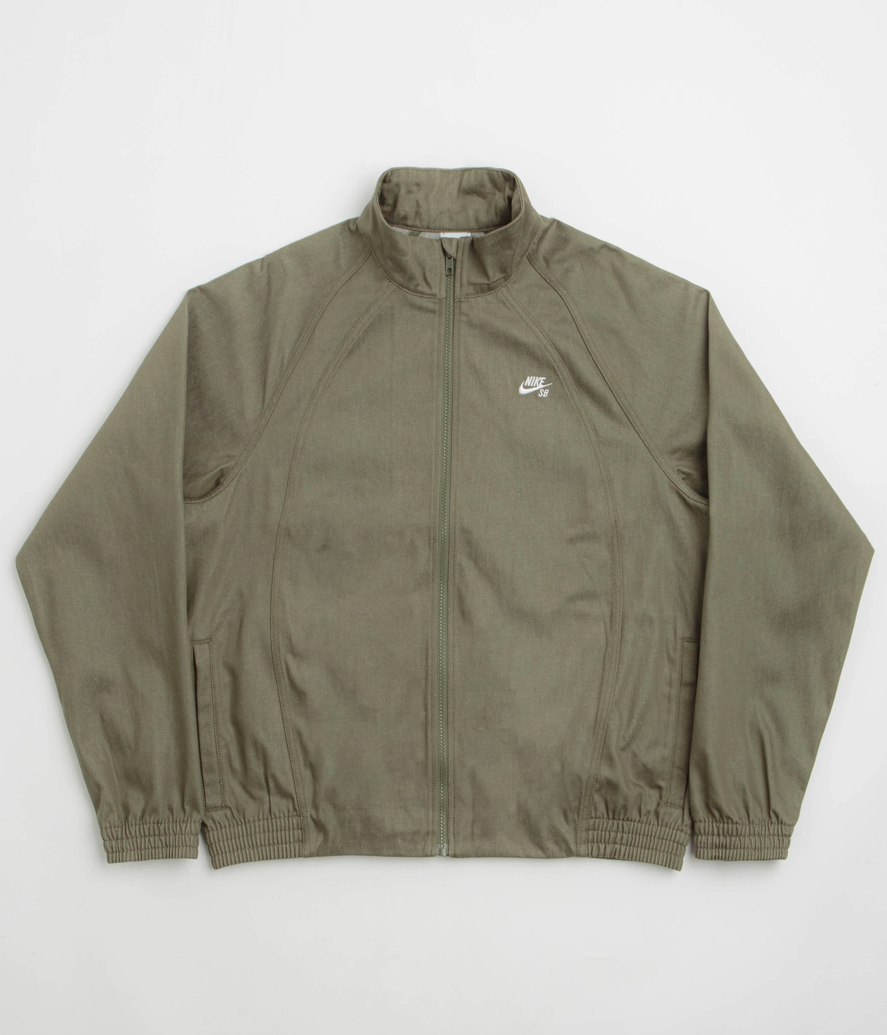 Nike SB Denim Track Jacket - Medium Olive / White