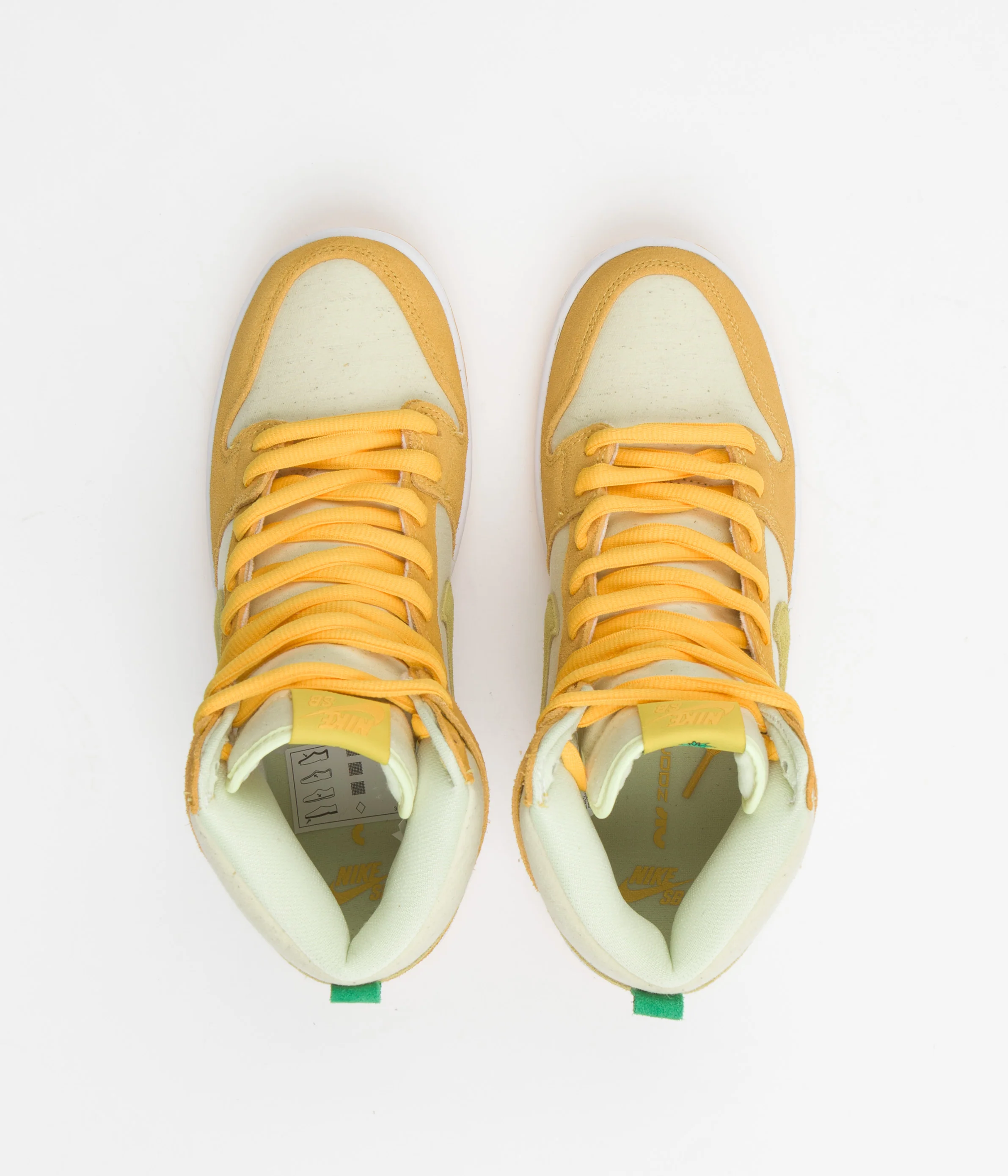 Nike SB Dunk High Pro Pineapple Shoes - University Gold / Vivid Sulfur - Citron Tint - Image 7