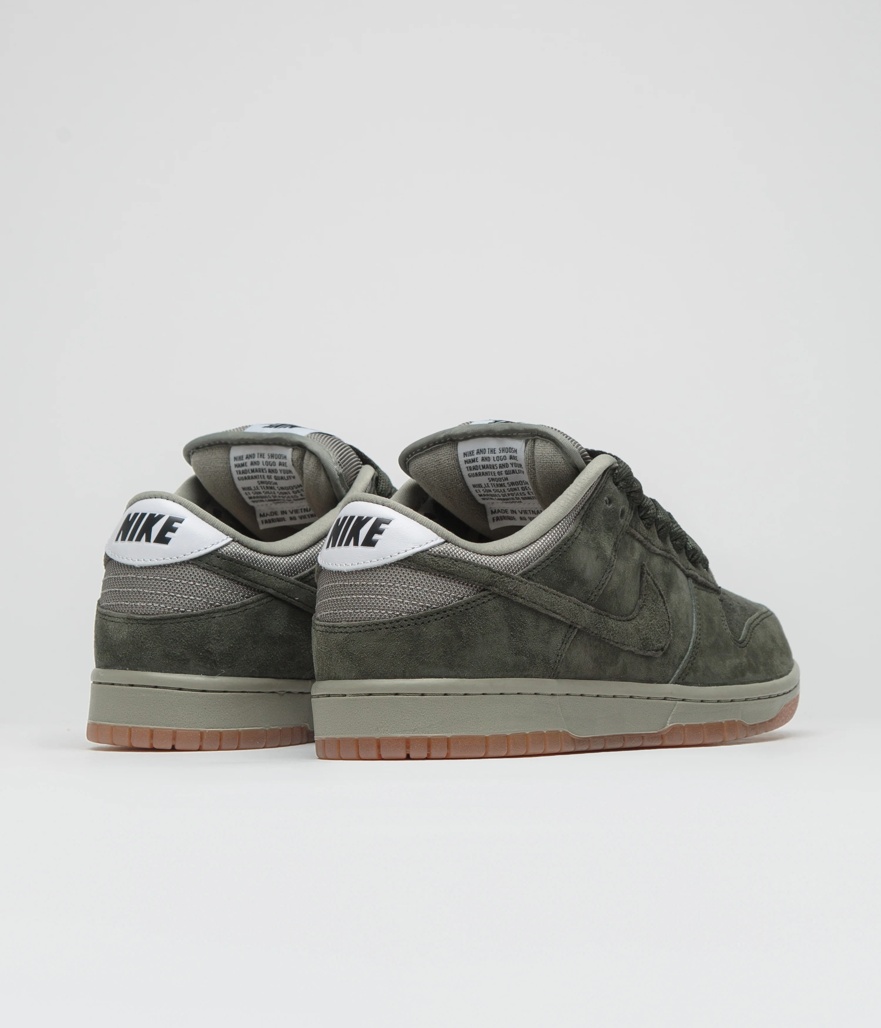 Nike SB Dunk Low Pro B Shoes - Sequoia / Sequoia - Light Army - White - Image 4