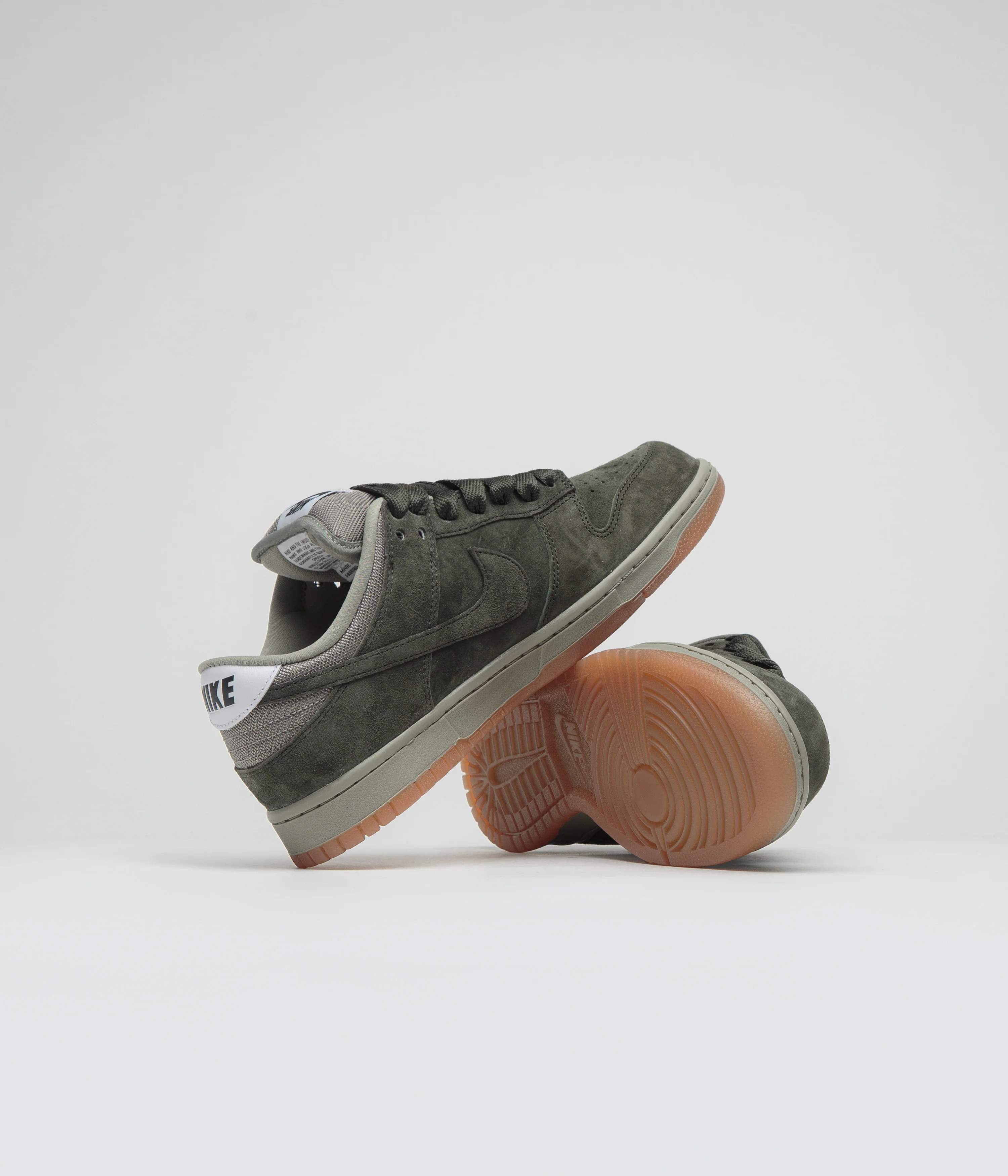 Nike SB Dunk Low Pro B Shoes - Sequoia / Sequoia - Light Army - White - Image 5