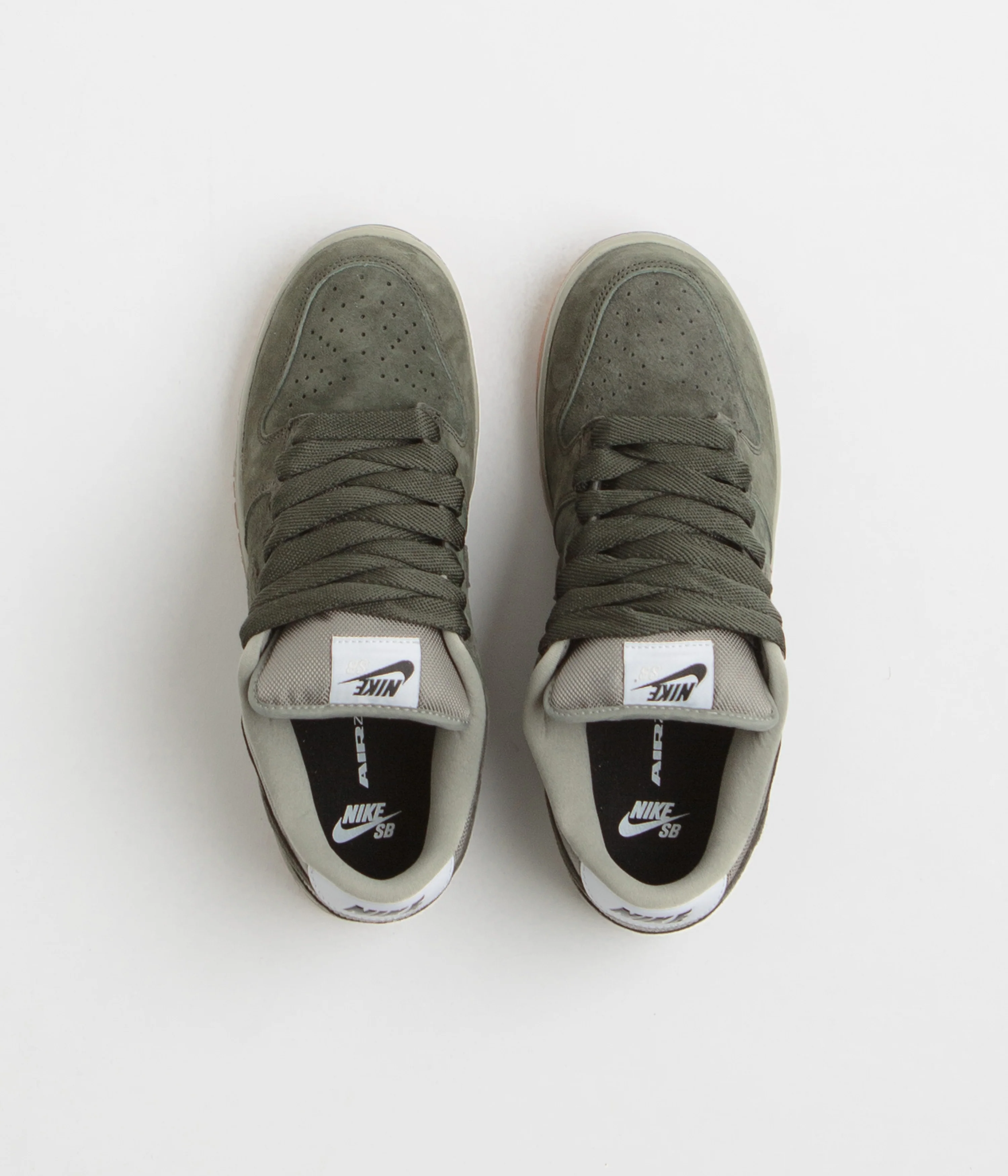 Nike SB Dunk Low Pro B Shoes - Sequoia / Sequoia - Light Army - White - Image 7